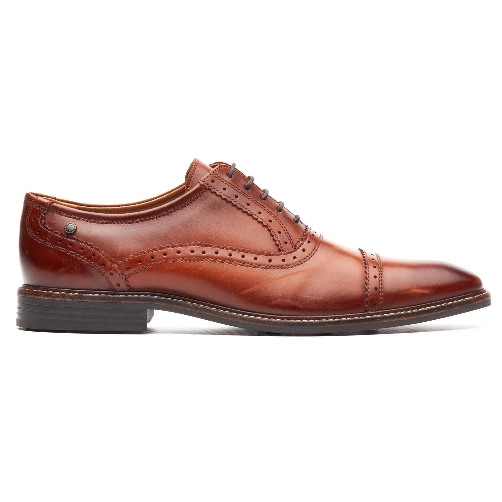 Base London Ascot Oxford Leather Men's Burnt Tan Oxford Shoes - image 5