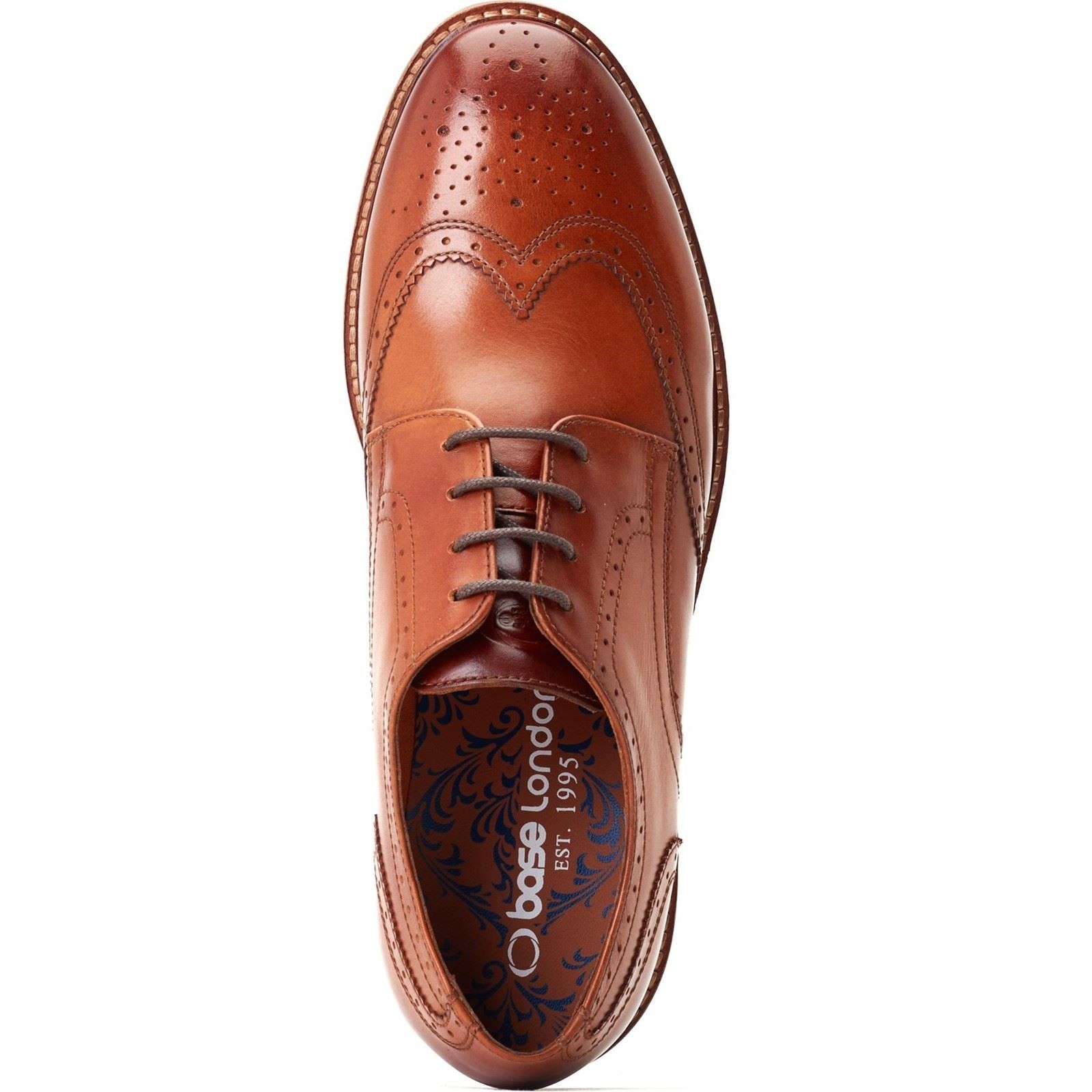 Base London Joe Leather Men's Burnt Tan Brogues Shoes - image 4