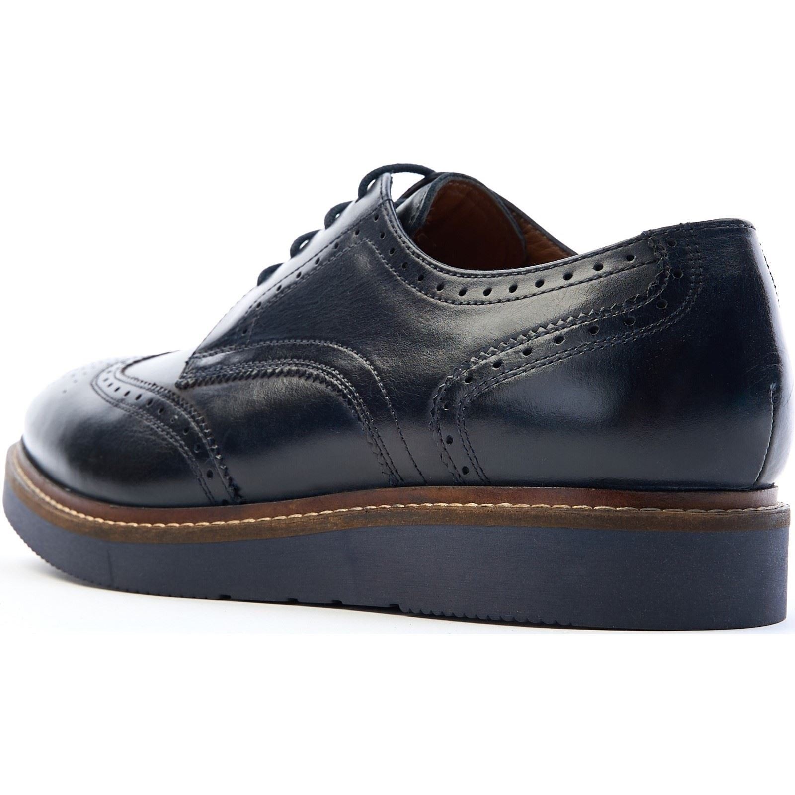 Base London Joe Leather Men's Navy Brogues Shoes - image 2
