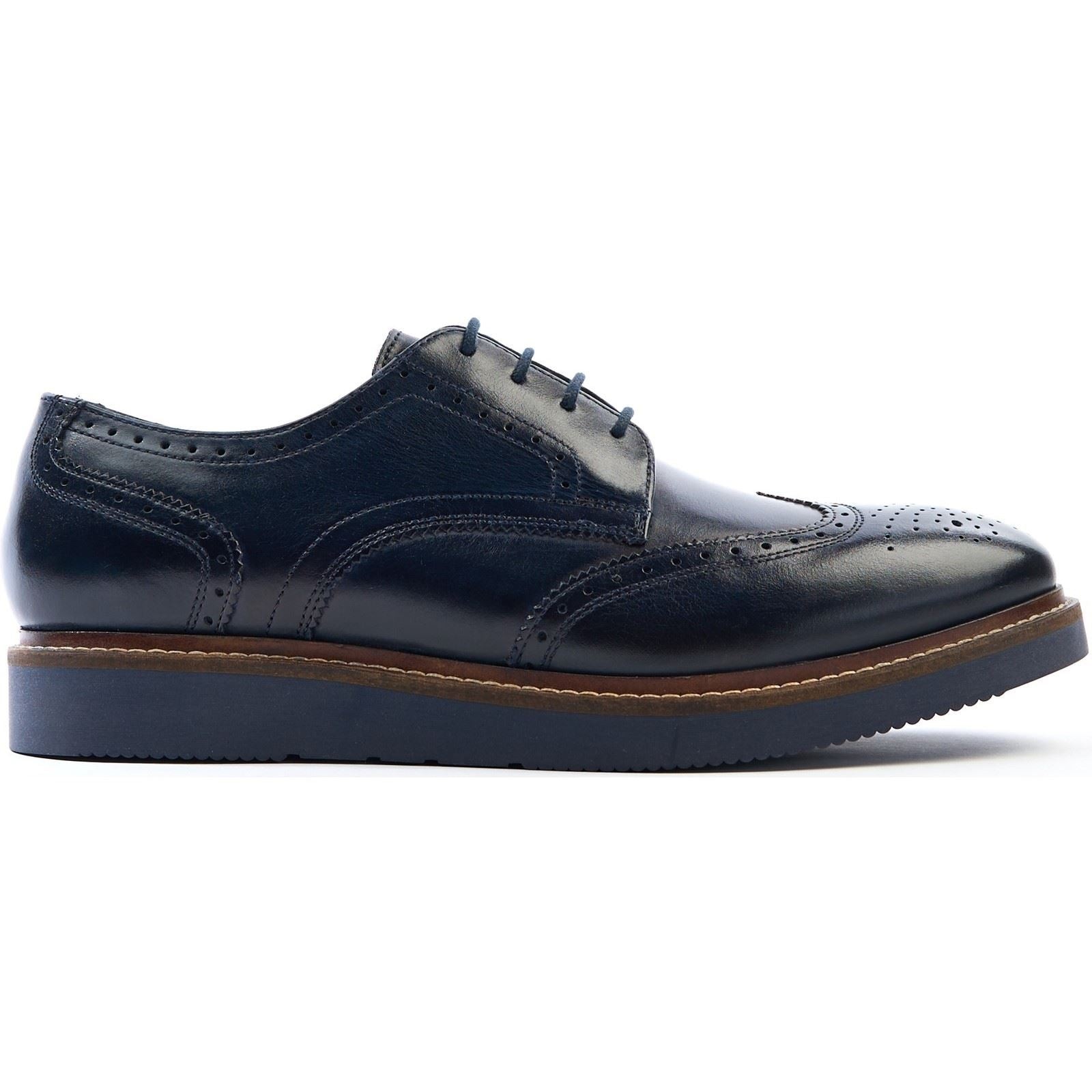 Base London Joe Leather Men's Navy Brogues Shoes - image 5