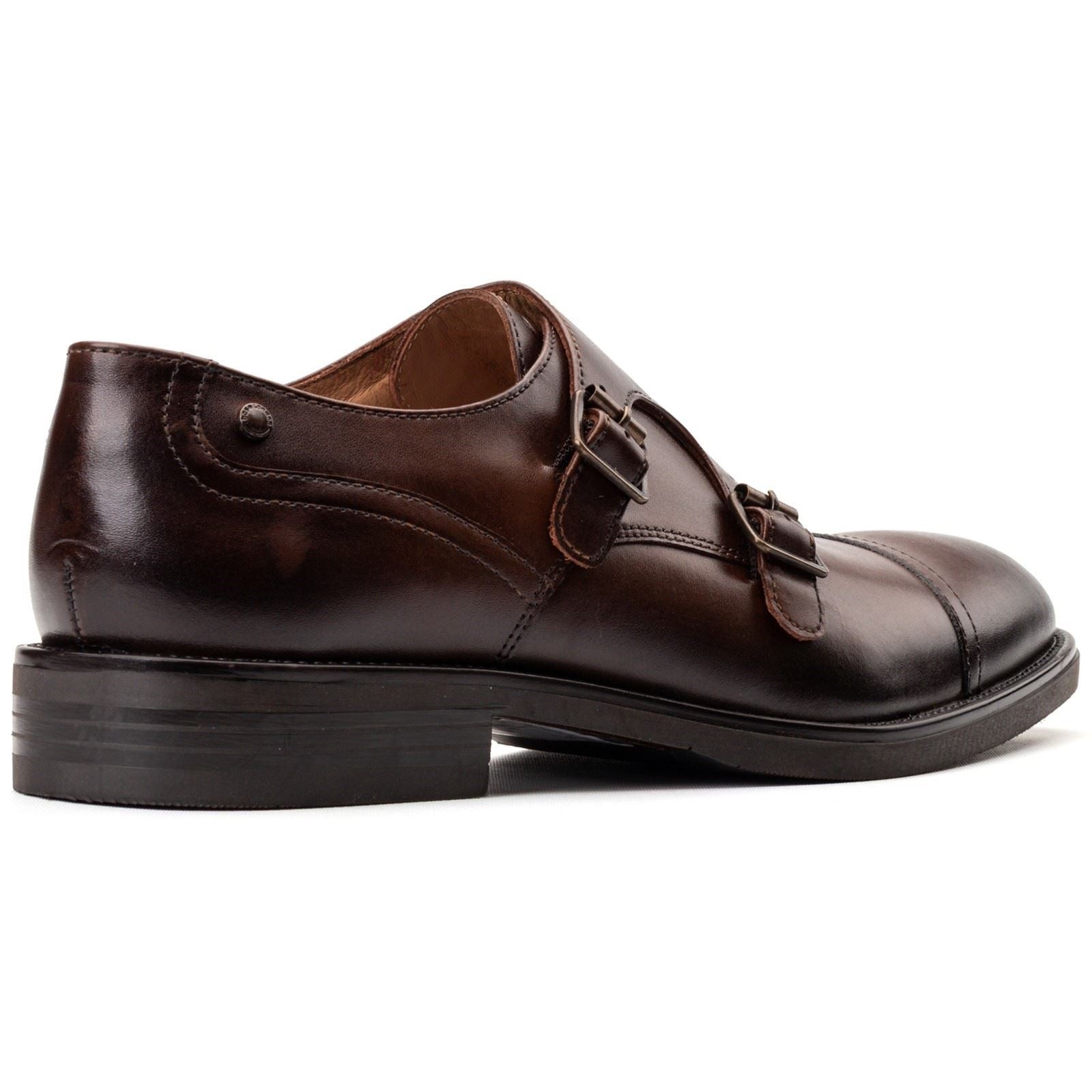 Base London Taper Leather Men's Brown Double Monk Shoes - image 2