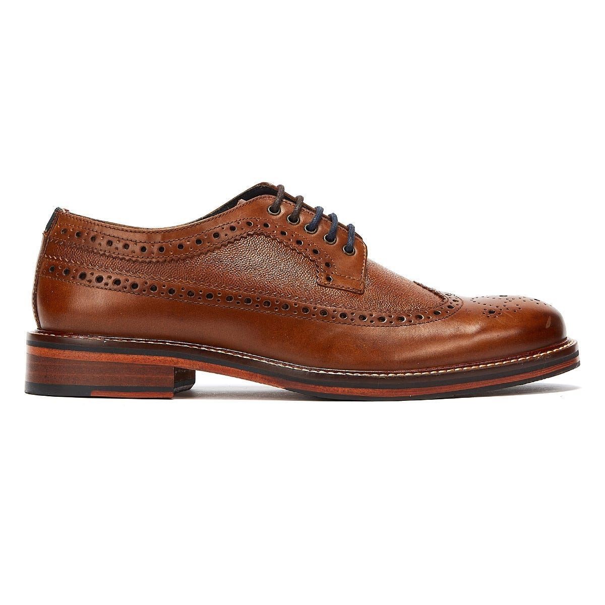 Ben Sherman Archie Brogue Leather Men's Tan Lace-Up Shoes - image 4