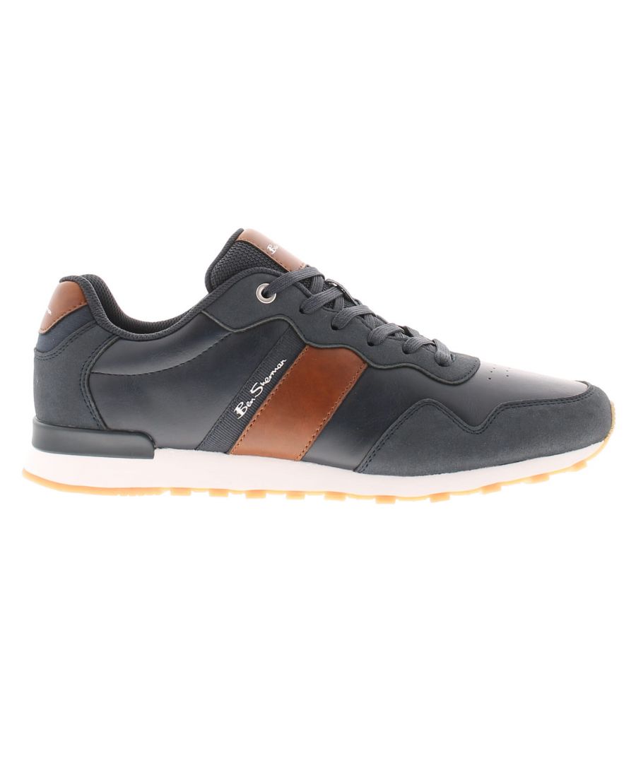 Ben Sherman Owen Retro Men's Navy/Tan Trainers - image 2