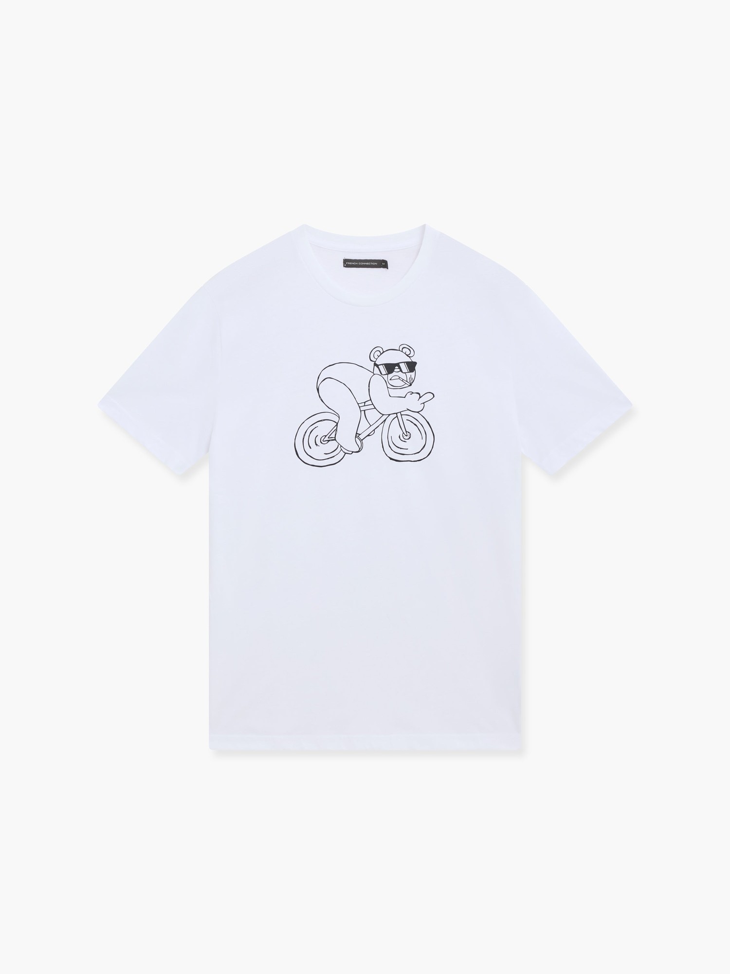 French Connection Bike Bear White