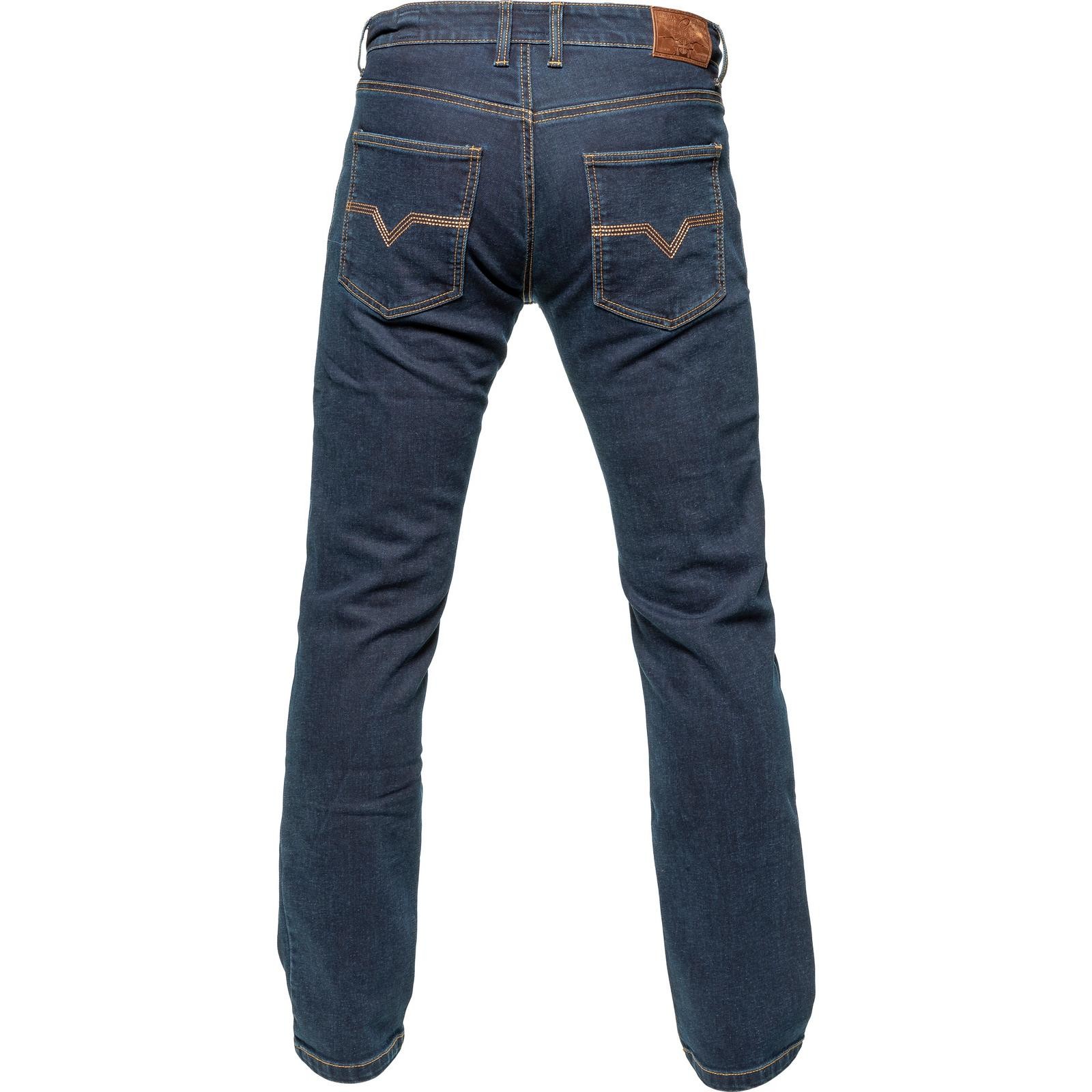 Black Blockade Straight Leg Motorcycle Jeans 34 Dark Blue (Long Leg) - image 2