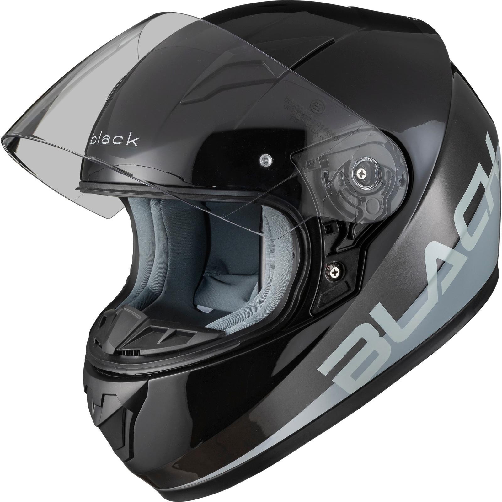 Black FastTrack Control Kids Motorcycle Helmet XL Black Grey [DARK GREY] - image 2
