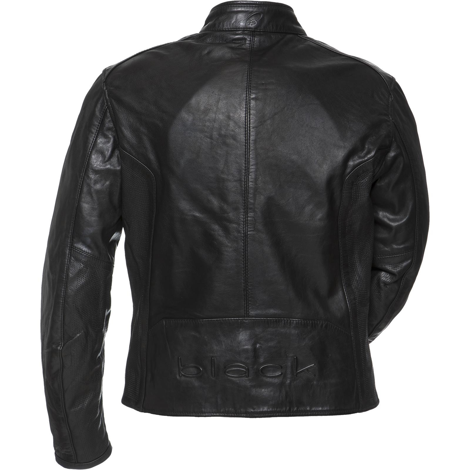 Black Notus Leather Motorcycle Jacket 3XL (48) Black - image 2