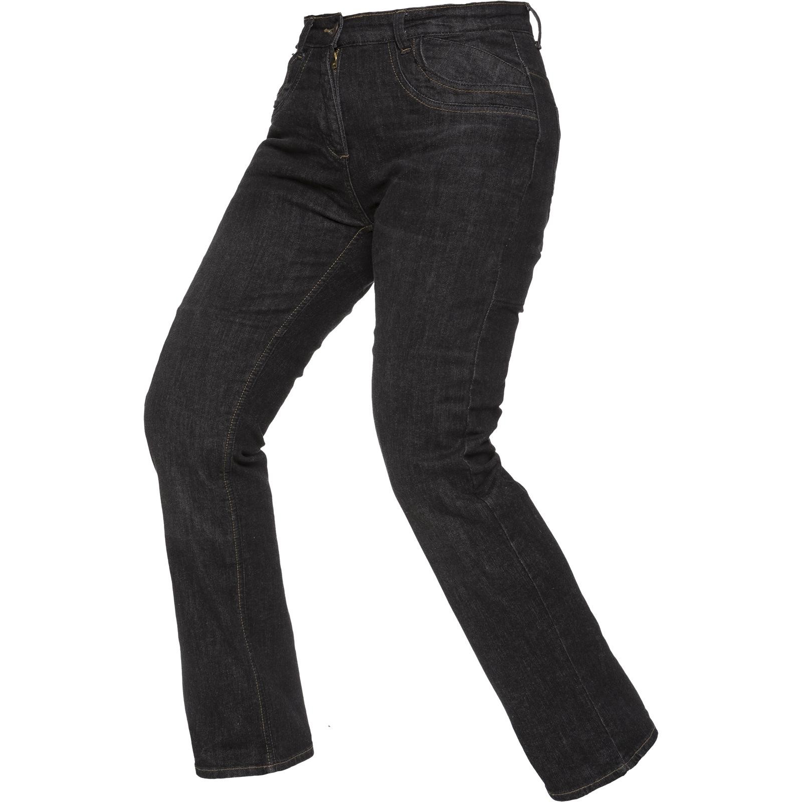 Black Salus Womens Motorcycle Jeans UK 14 Black (Short Leg) - image 2