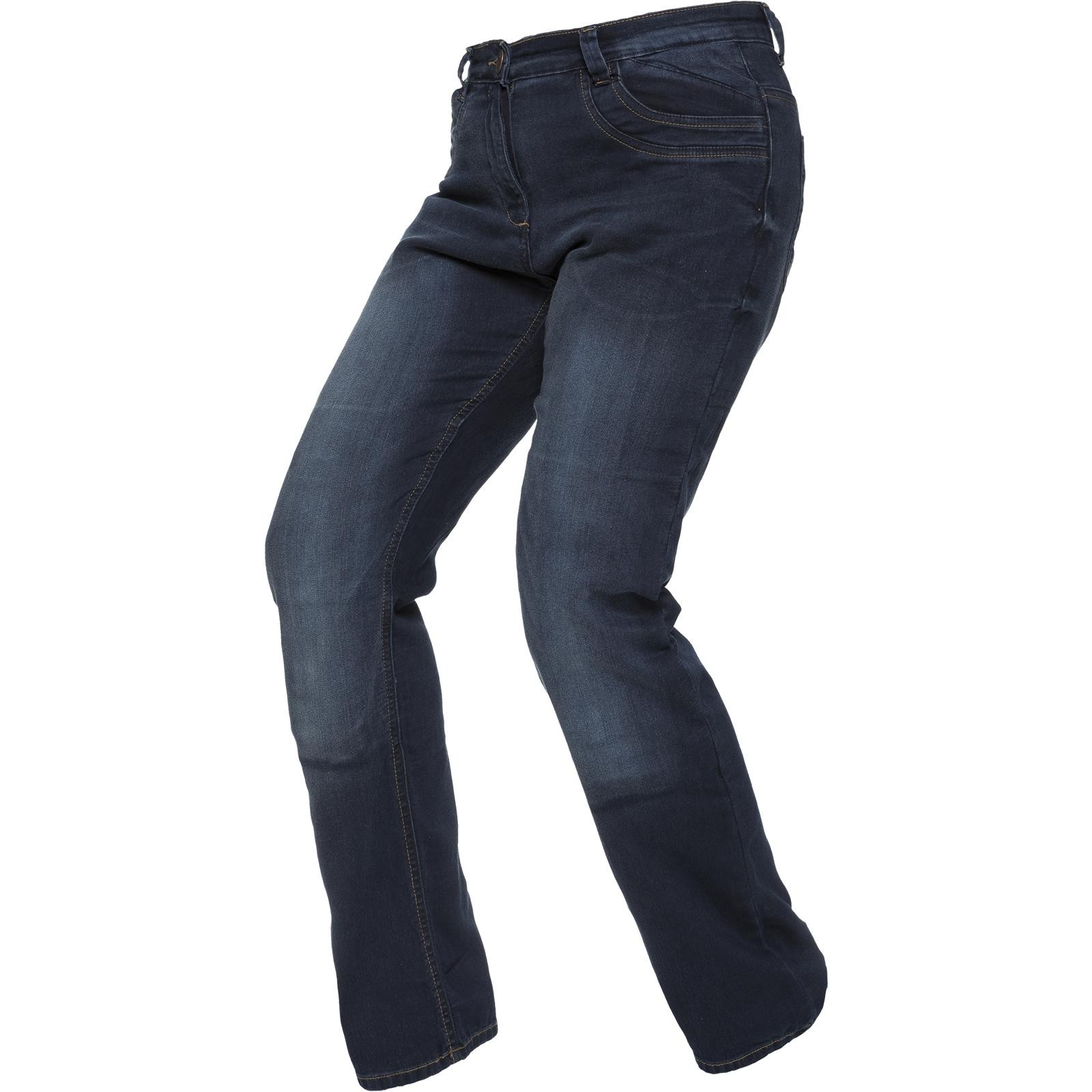 Black Salus Womens Motorcycle Jeans UK 8 Blue (Standard Leg) - image 2