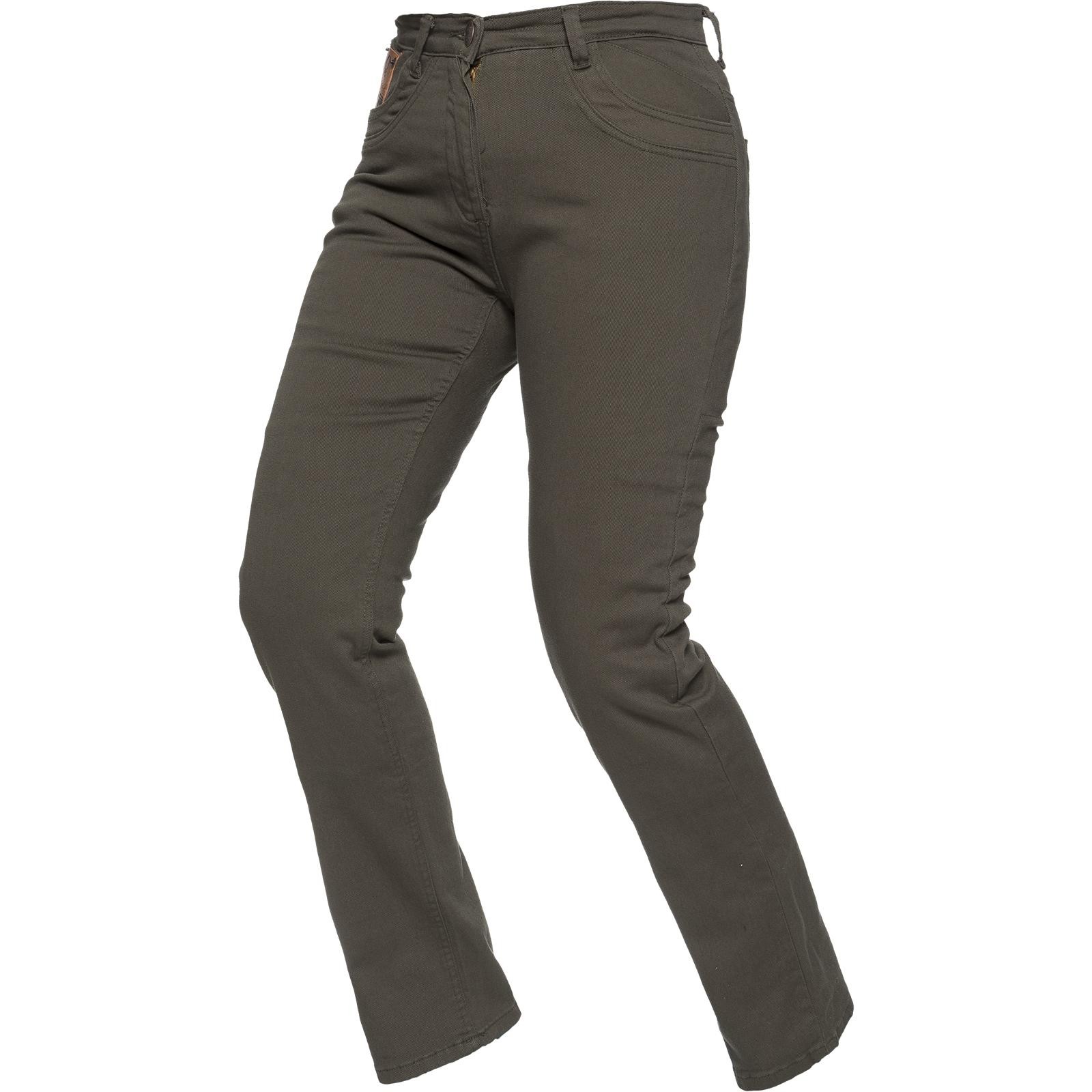 Black Salus Womens Motorcycle Jeans UK 8 Olive (Short Leg) - image 2