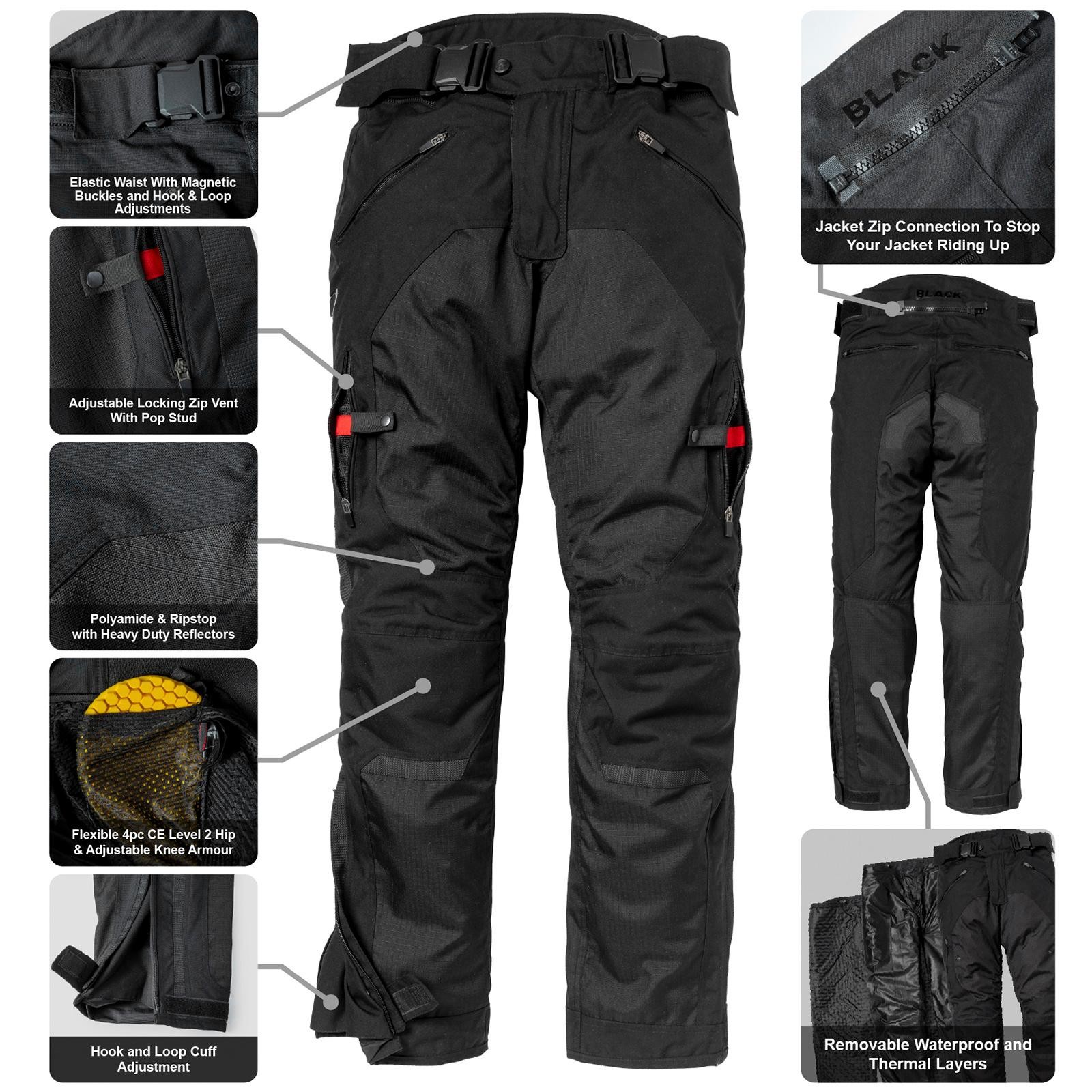 Black Zeal Motorcycle Trousers S Black (Standard Leg) - image 2