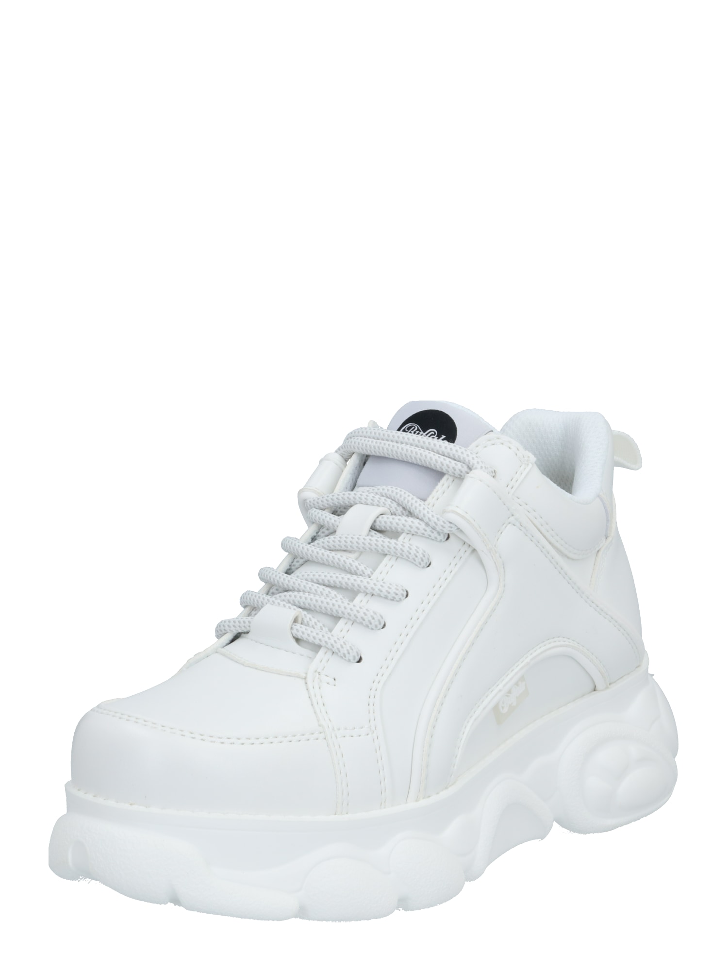 White Buffalo Cld Corin Tn sneakers featuring a sleek design, textured material, padded collar, and chunky sole for added comfort and style.