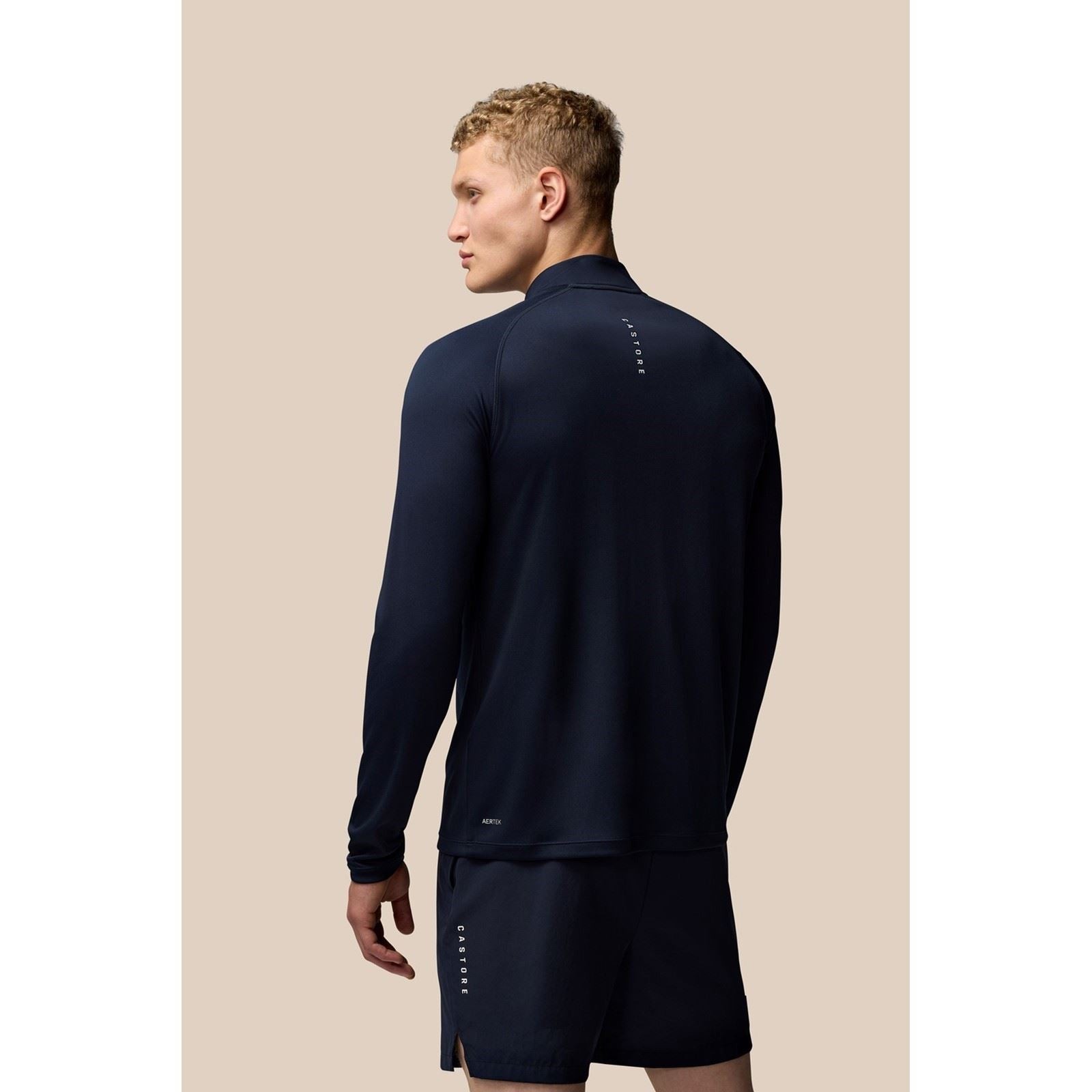 Castore Adapt Training 1/4 Zip Top Polyester Men's Blue Activewear T-Shirts - image 2