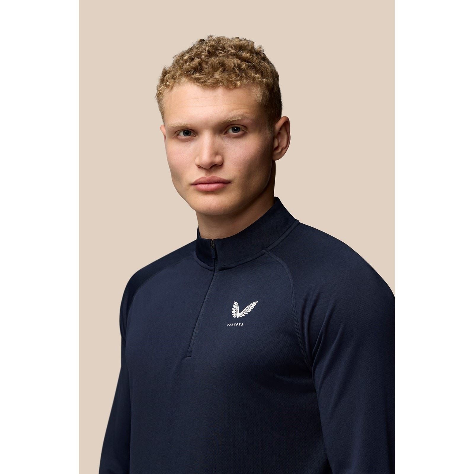 Castore Adapt Training 1/4 Zip Top Polyester Men's Blue Activewear T-Shirts - image 4