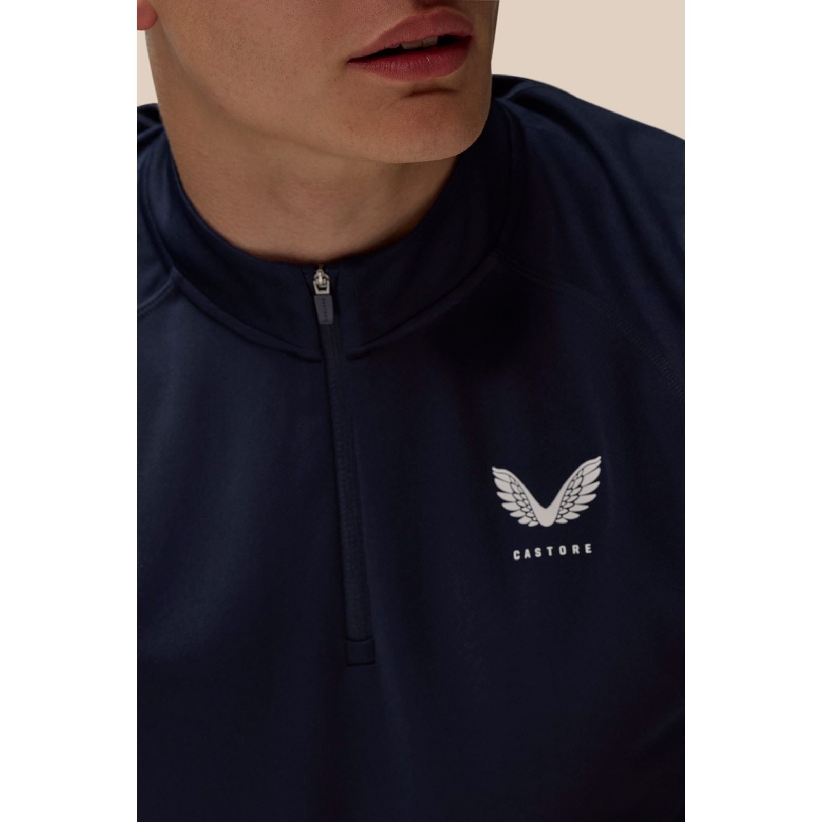 Castore Adapt Training 1/4 Zip Top Polyester Men's Blue Activewear T-Shirts - image 5