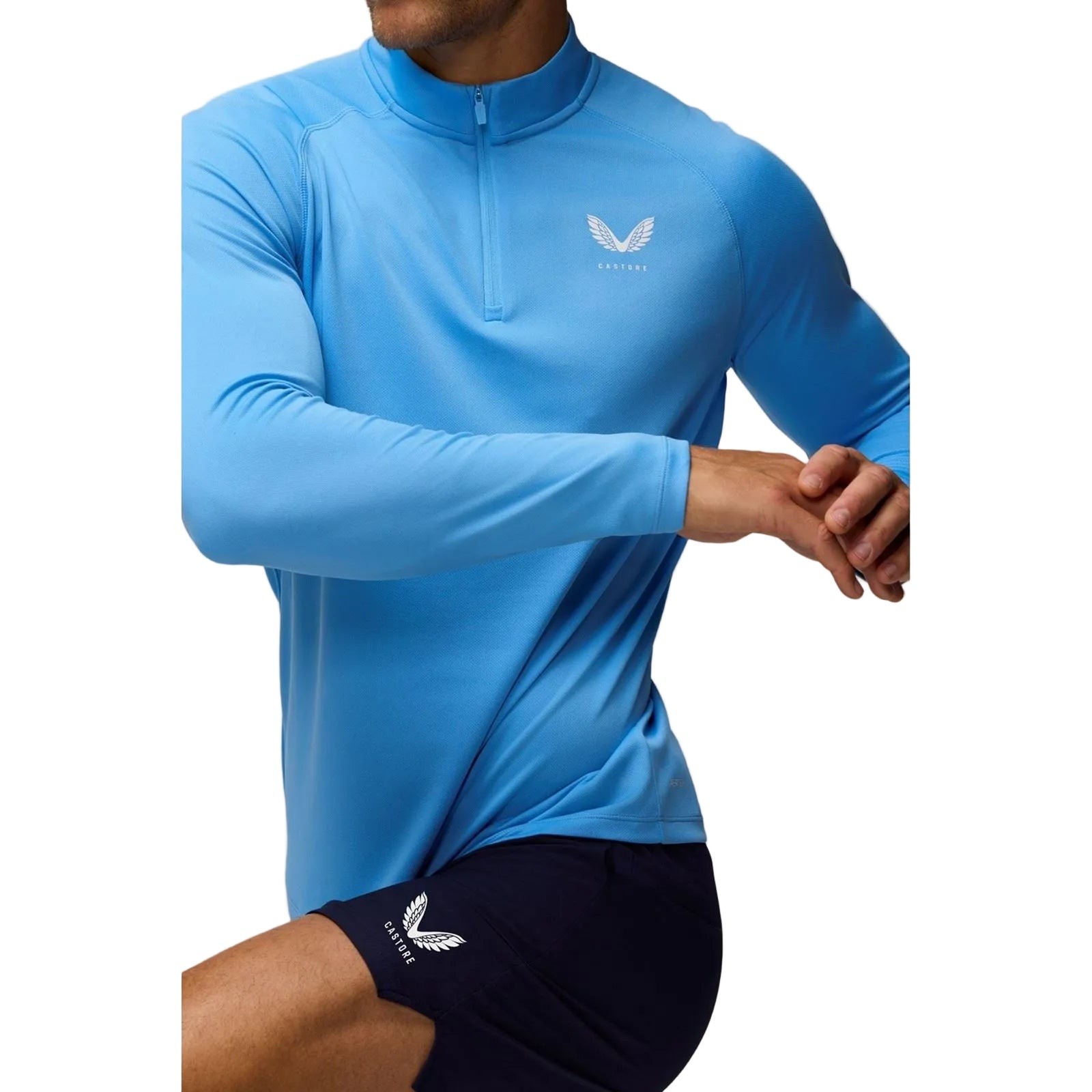 Castore Adapt Training 1/4 Zip Top Polyester Men's Green Activewear T-Shirts - image 5