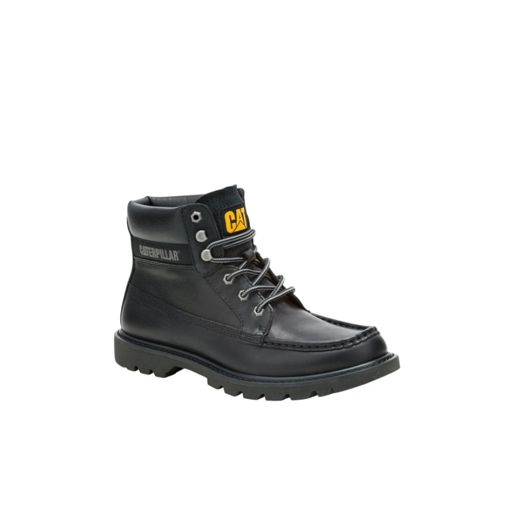CAT Lifestyle Colorado Moc Toe Leather Men's Black Ankle Boots - image 3