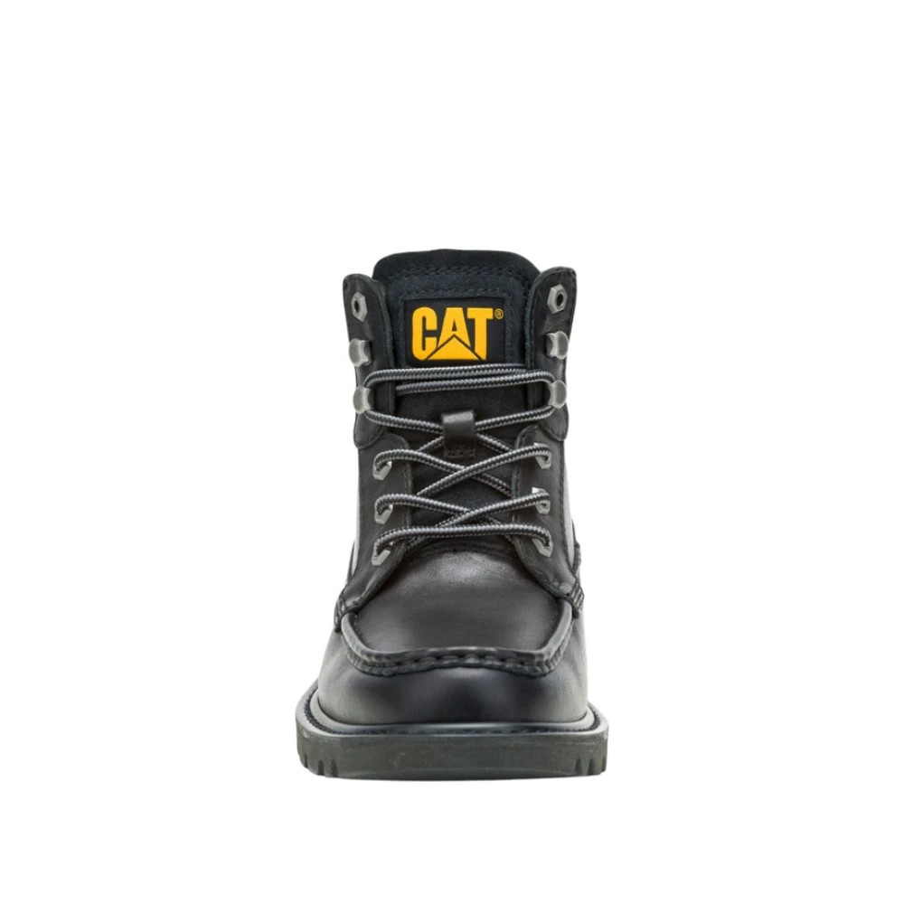 CAT Lifestyle Colorado Moc Toe Leather Men's Black Ankle Boots - image 4