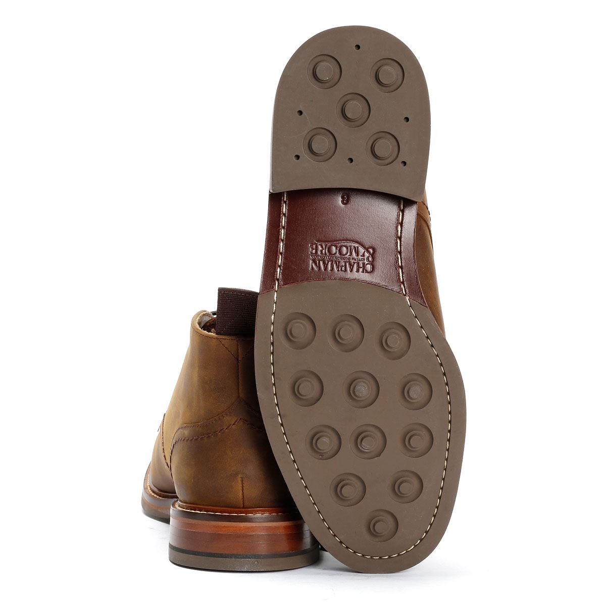Chapman & Moore Country Chukka Oiled Leather Men's Tan Boots - image 4