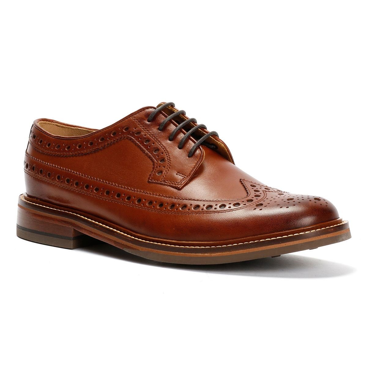 Chapman & Moore Longwing Brogue Country Leather Men's Berry Shoes - image 2