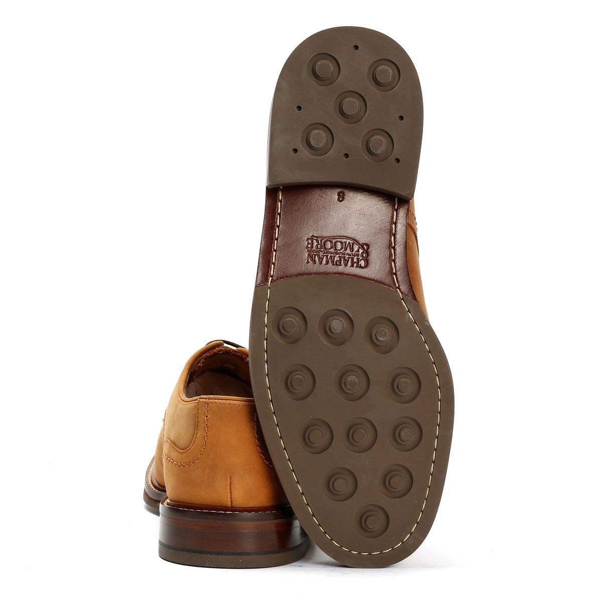 Chapman & Moore Plain Derby Country Oiled Leather Men's Tan Shoes - image 4