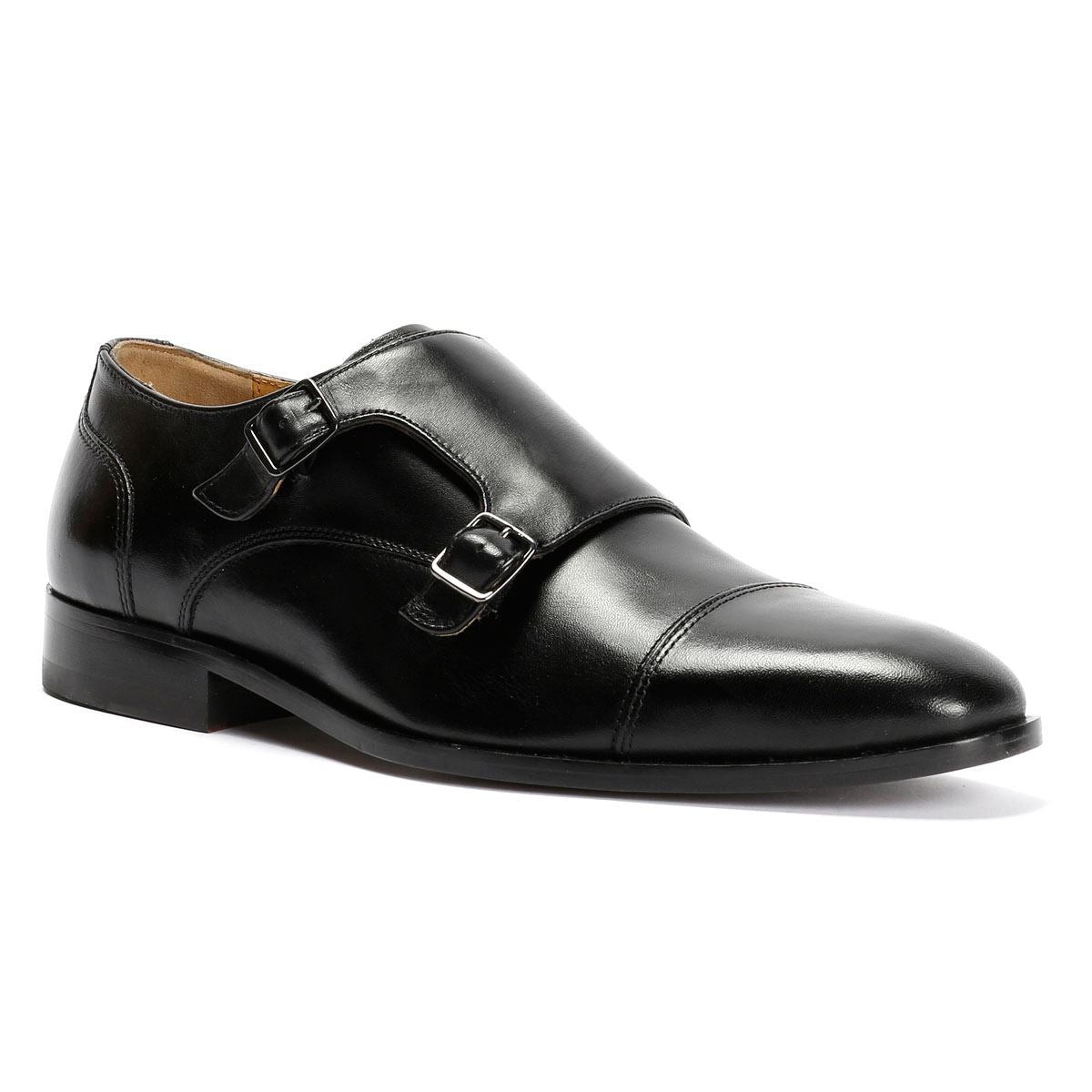 Chapman & Moore Toe Cap Monk Leather Men's Black Shoes - image 2