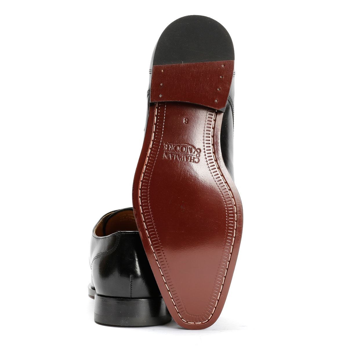 Chapman & Moore Toe Cap Monk Leather Men's Black Shoes - image 4