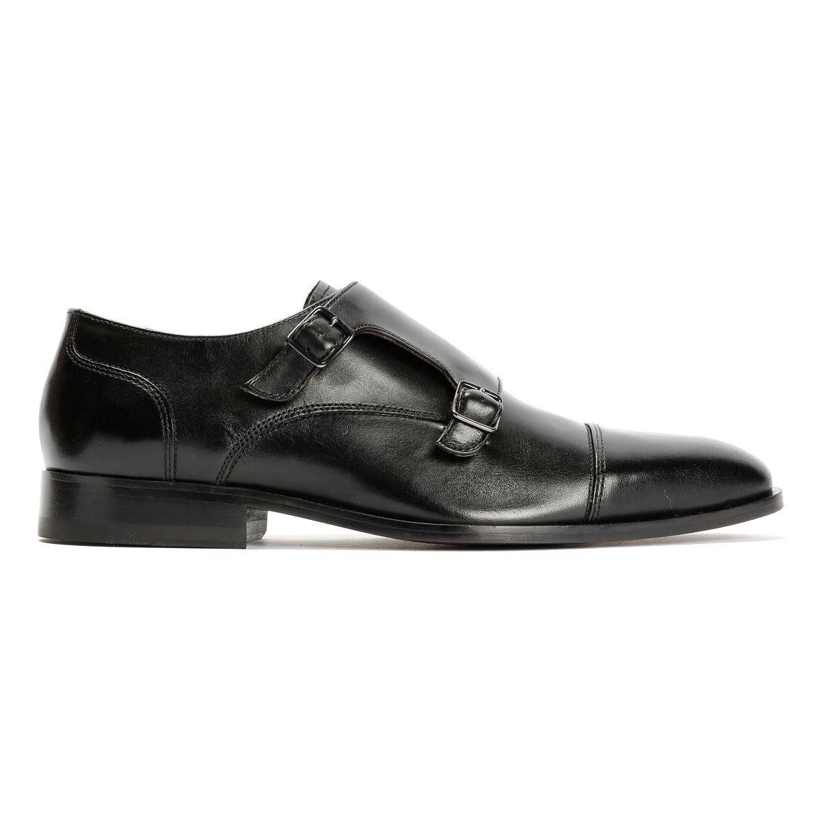 Chapman & Moore Toe Cap Monk Leather Men's Black Shoes - image 5