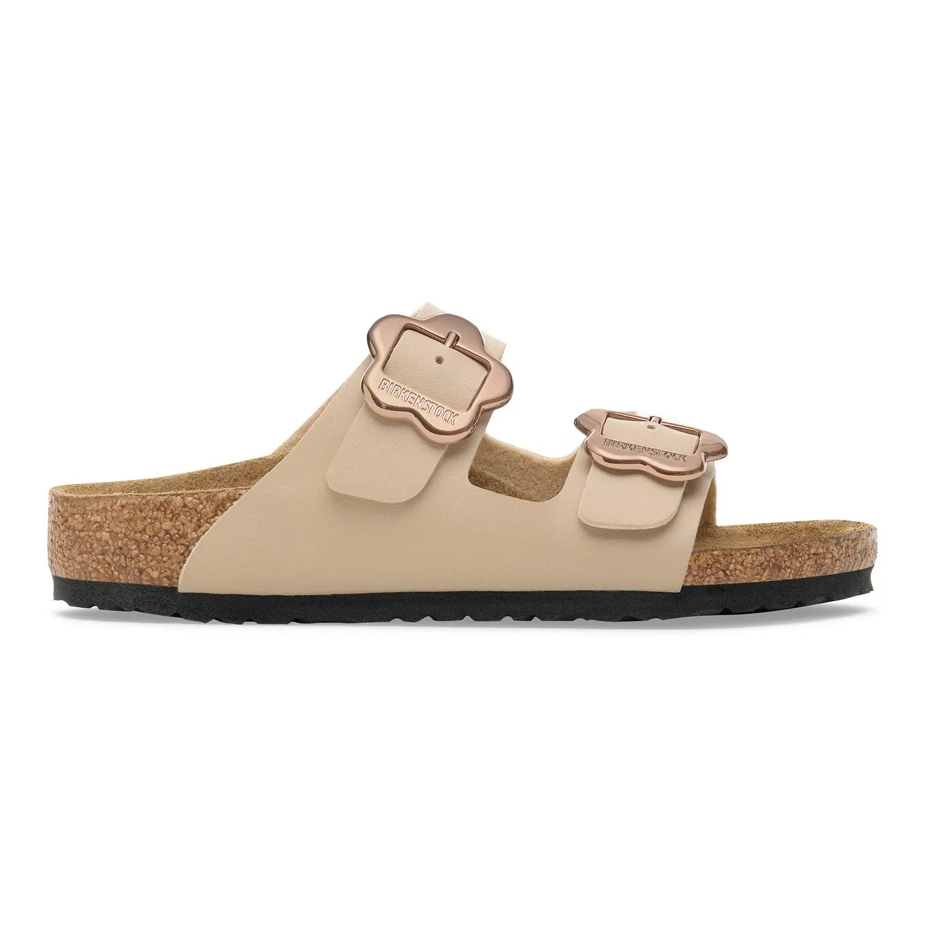 Birkenstock Birkenstock, Kids Sandals, Female, Beige, 28 EU, Arizona Flower Buckle Narrow Fit