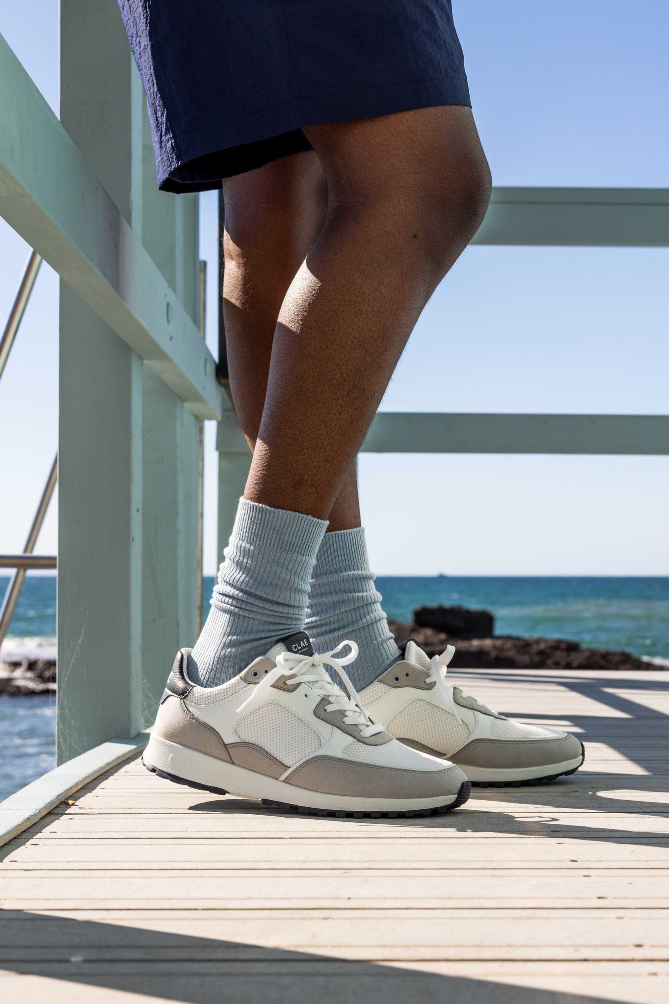 Clae Joshua Men's Microchip/White/Navy Trainers - image 2