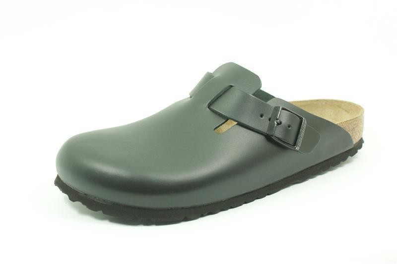 Birkenstock Birkenstock Boston Natural Leather Narrow Fit Women - Sandals Birkenstock - Black - 60193-8 - Size: 8