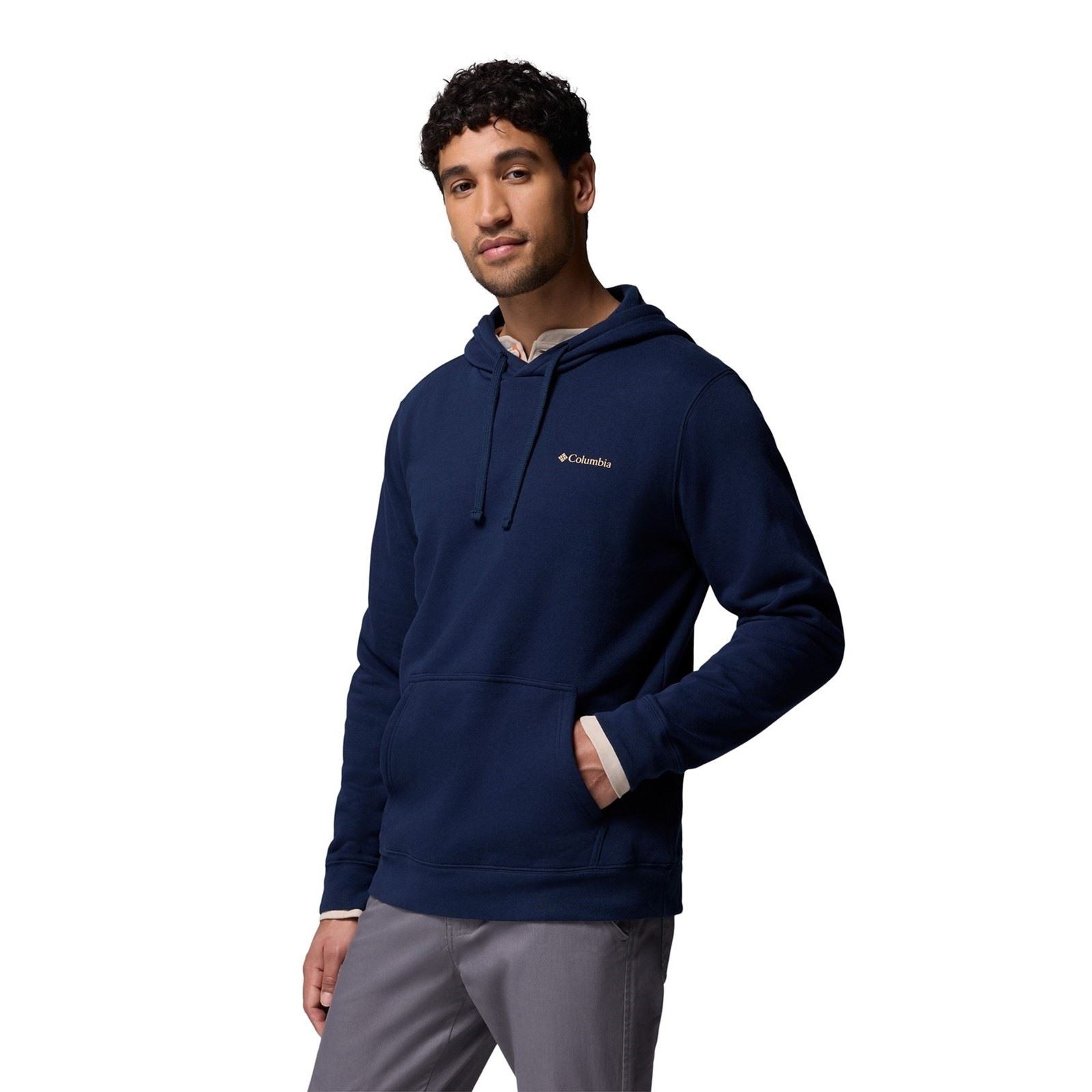Columbia Columbia Trek Graphic Hoodie Cotton Men's Blue Hooded Sweatshirt - image 3