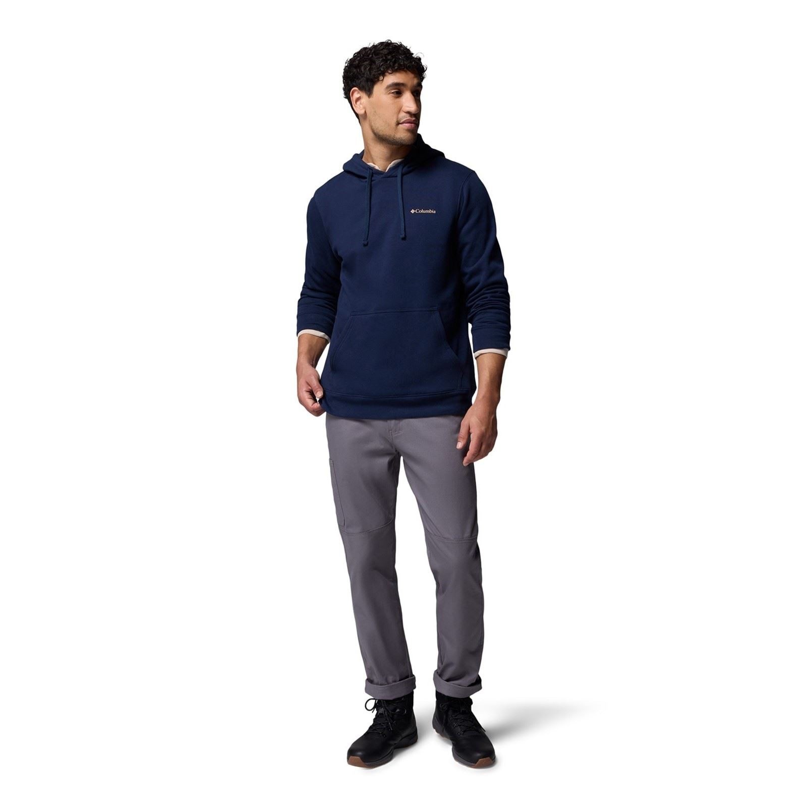 Columbia Columbia Trek Graphic Hoodie Cotton Men's Blue Hooded Sweatshirt - image 4