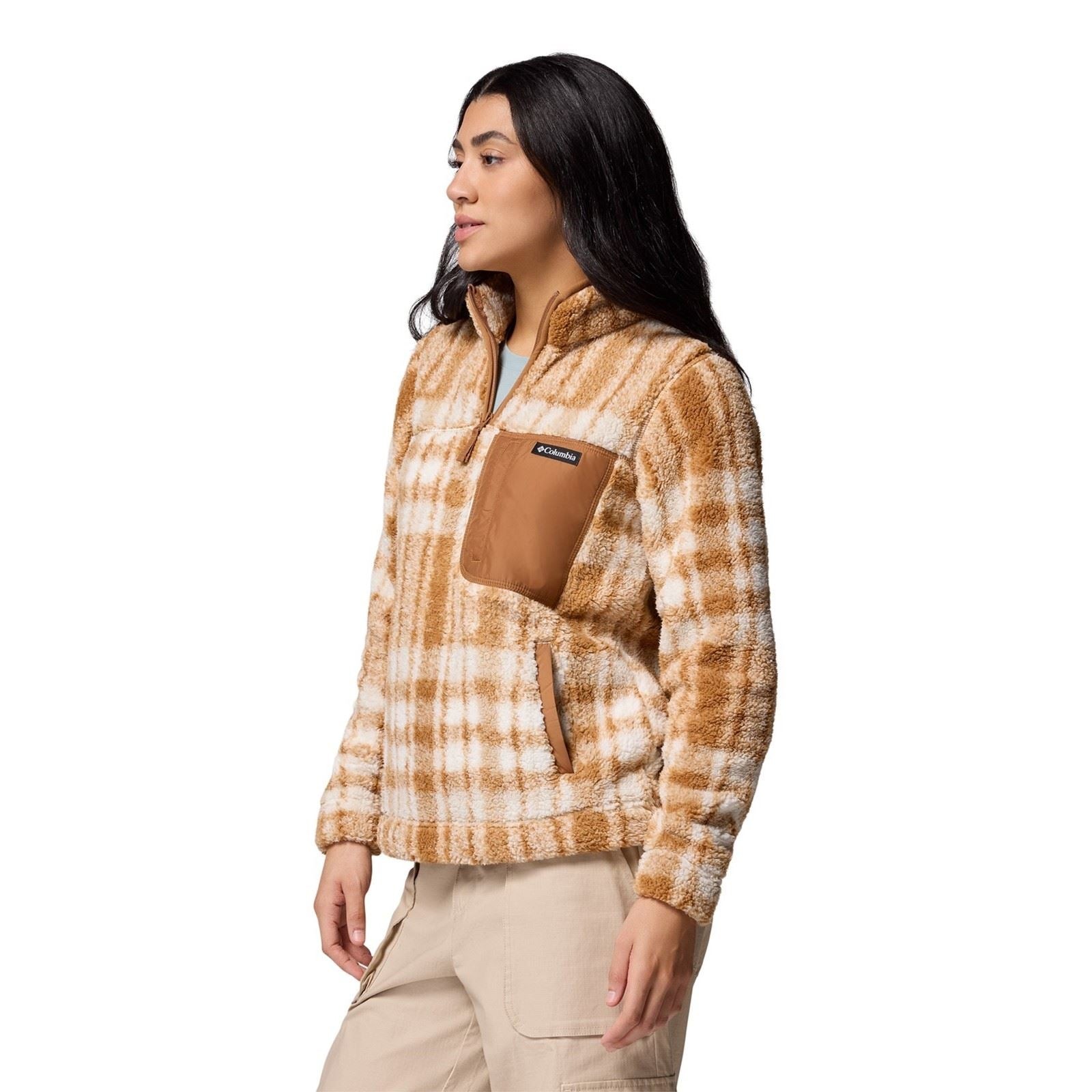 Columbia West Bend 1/4 Zip II Polyester Women's Brown Pullover - image 3