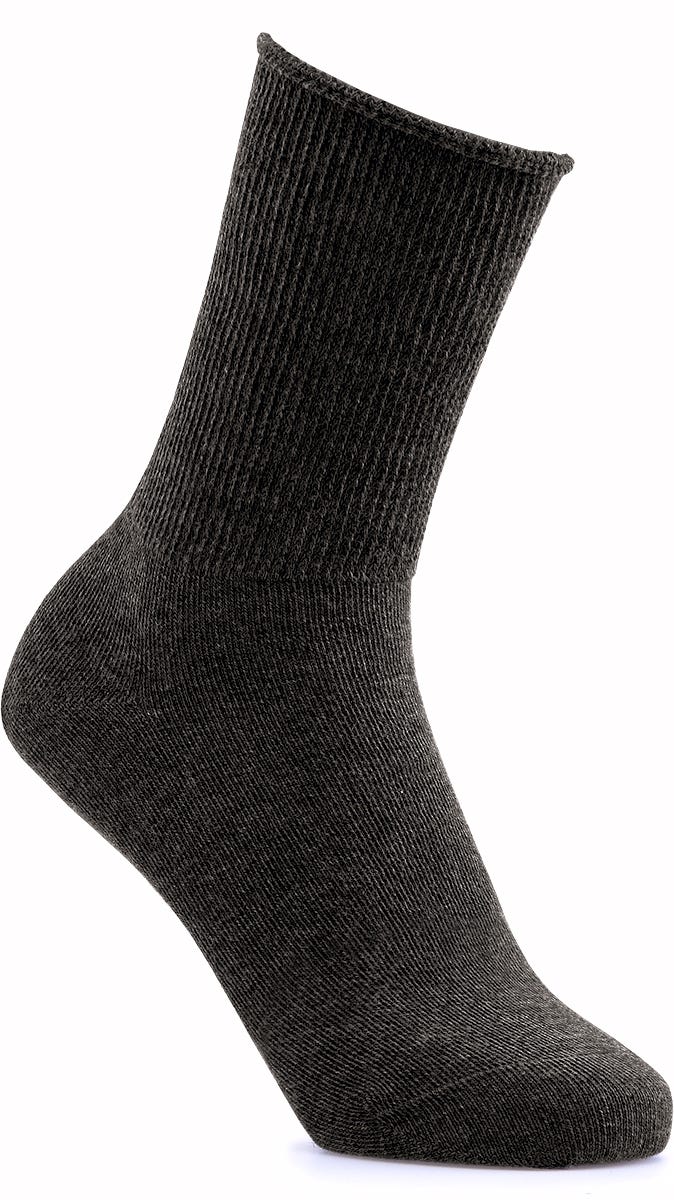 Thermal fuller fitting socks in dark grey, made from a soft, ribbed material, featuring a comfortable, stretchy design for warmth and a snug fit.
