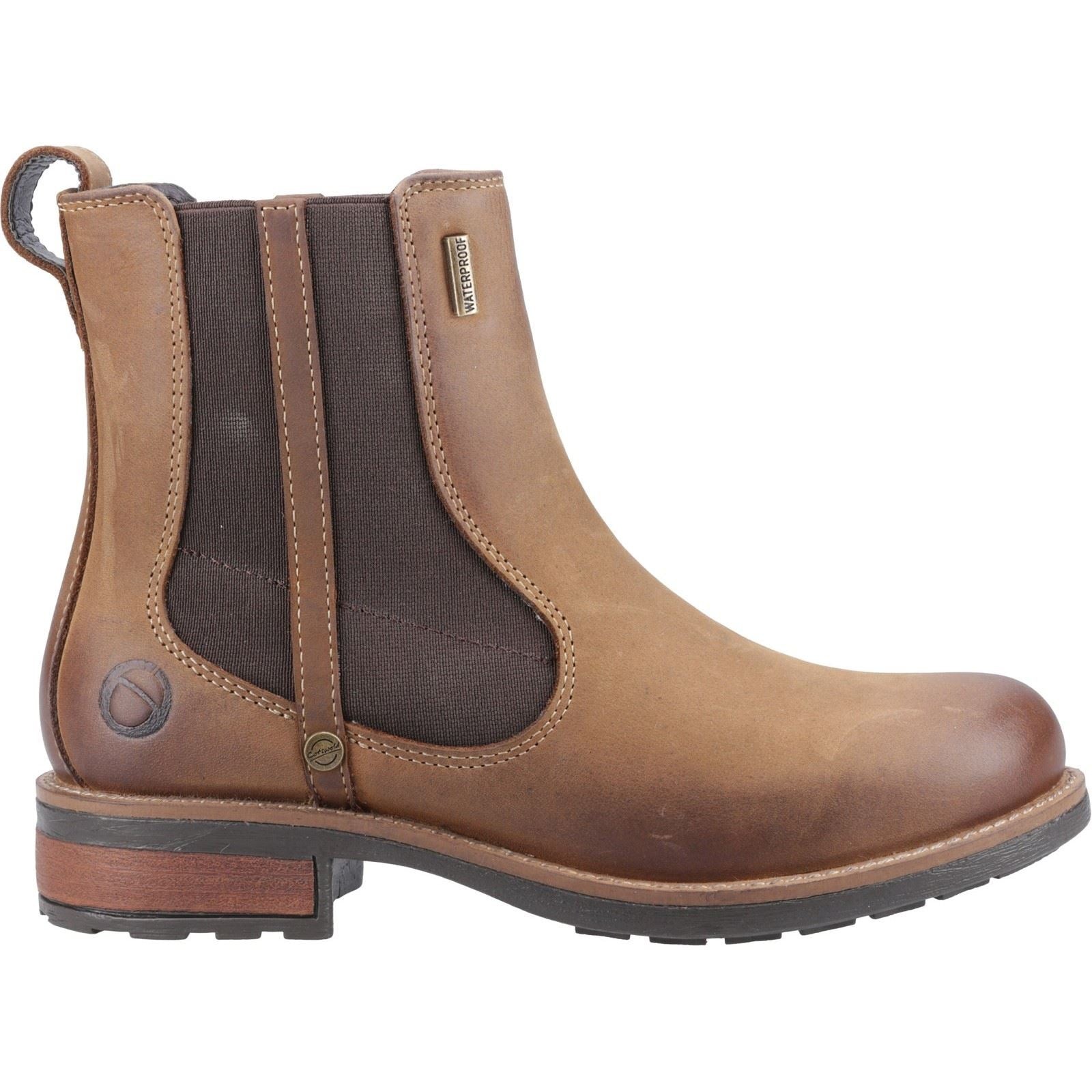 Cotswold Notgrove Leather Women's Brown Flat Chelsea Boots - image 5