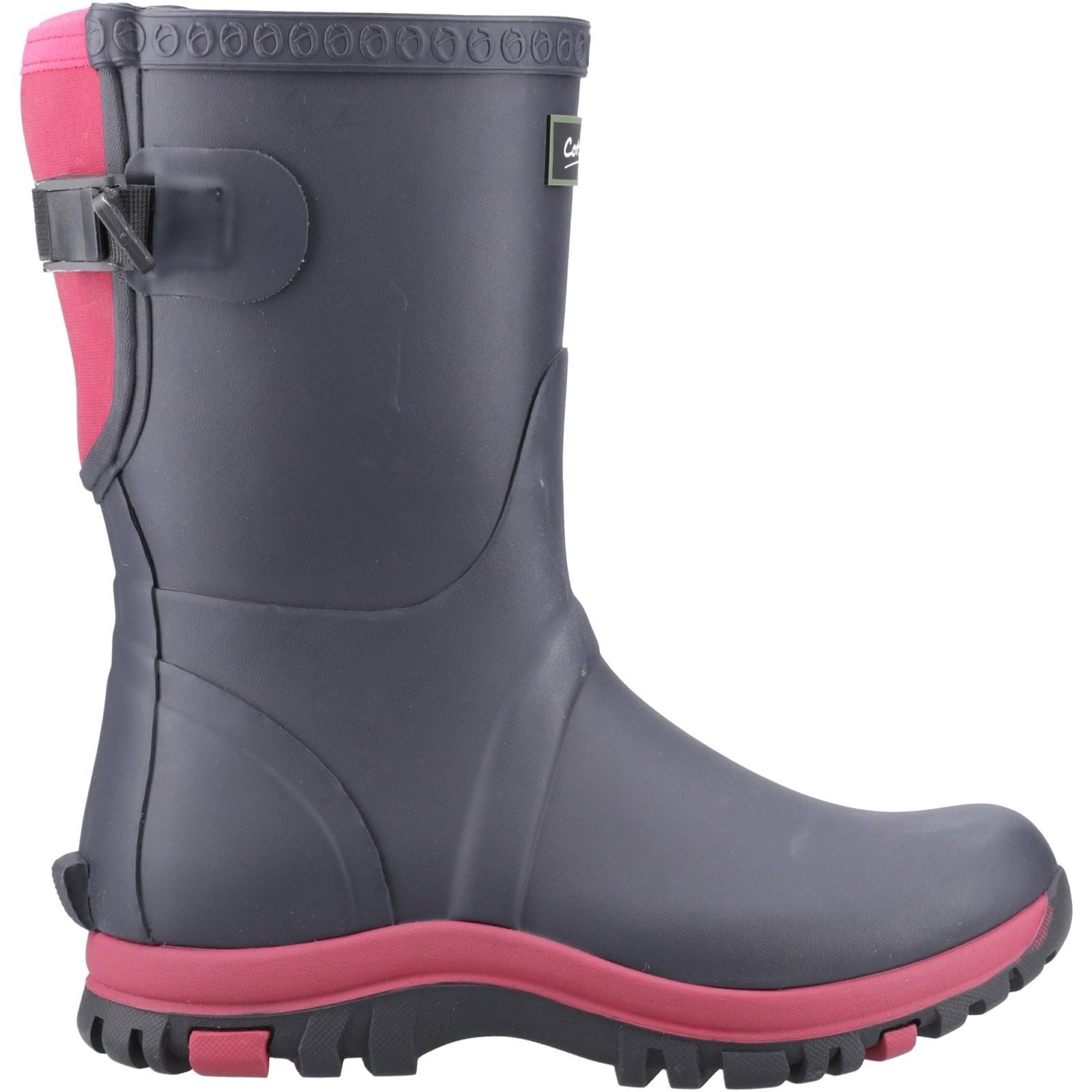 Cotswold Realm Rubber Women's Navy/Pink Wellington Boots - image 5