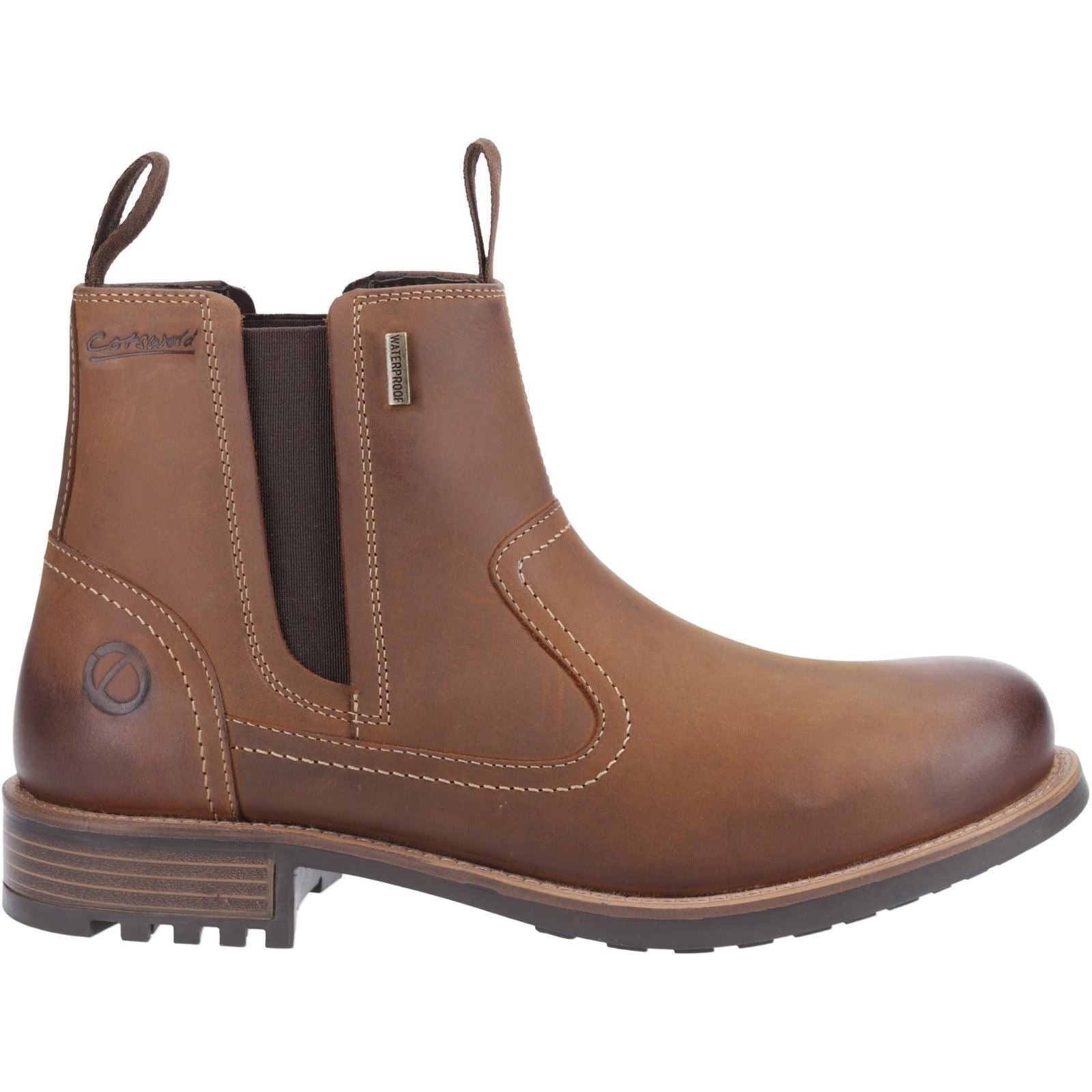 Cotswold Worcester Leather Men's Light Brown Ankle Boots - image 5