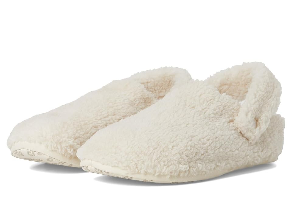 Beige Crocs Classic Cozzzy Slippers featuring a soft, fuzzy exterior and a slip-on design, perfect for comfort and warmth.