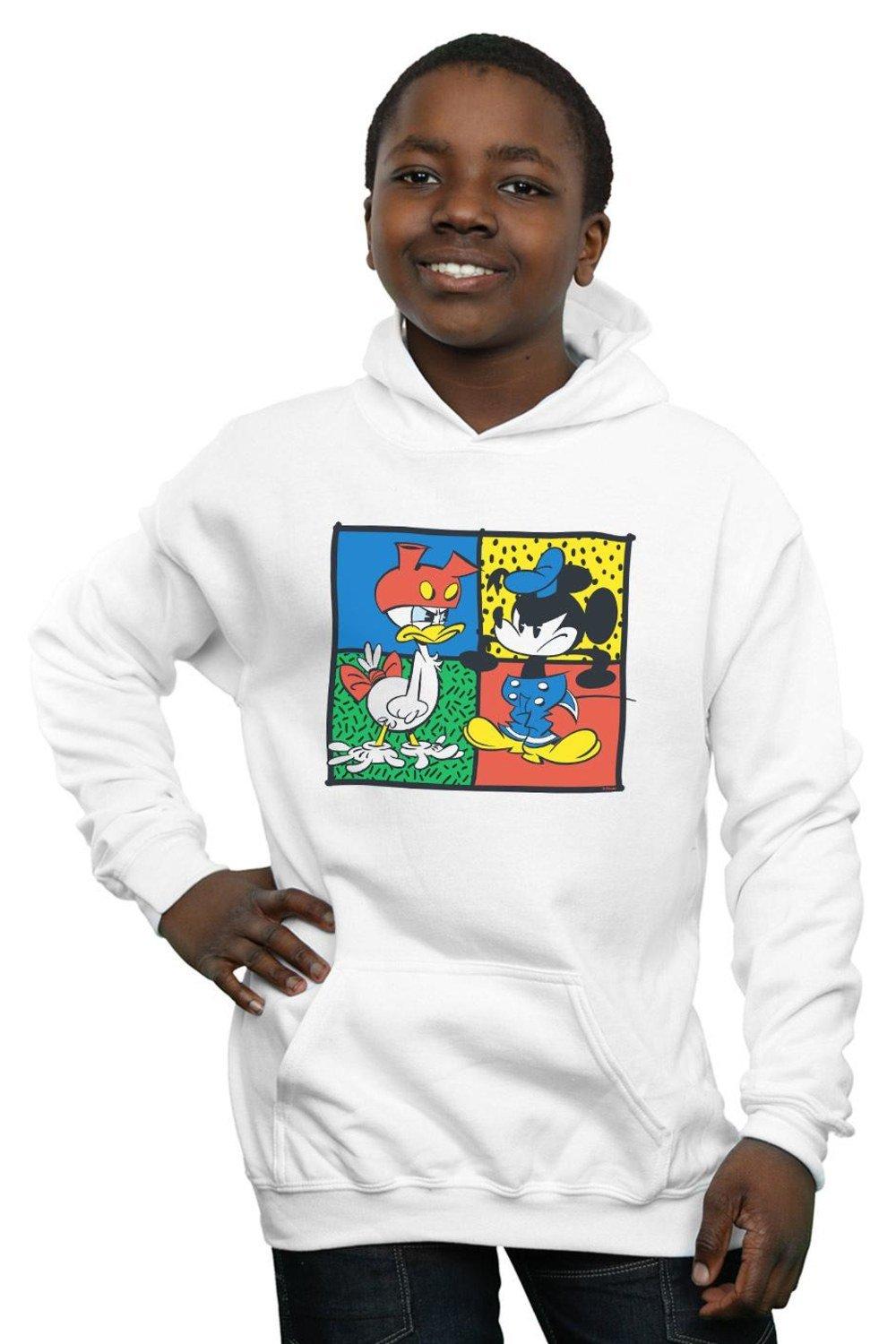 Disney Disney Boy's Mickey Mouse Donald Clothes Swap Hoodie in White | Size: 5-6 Years