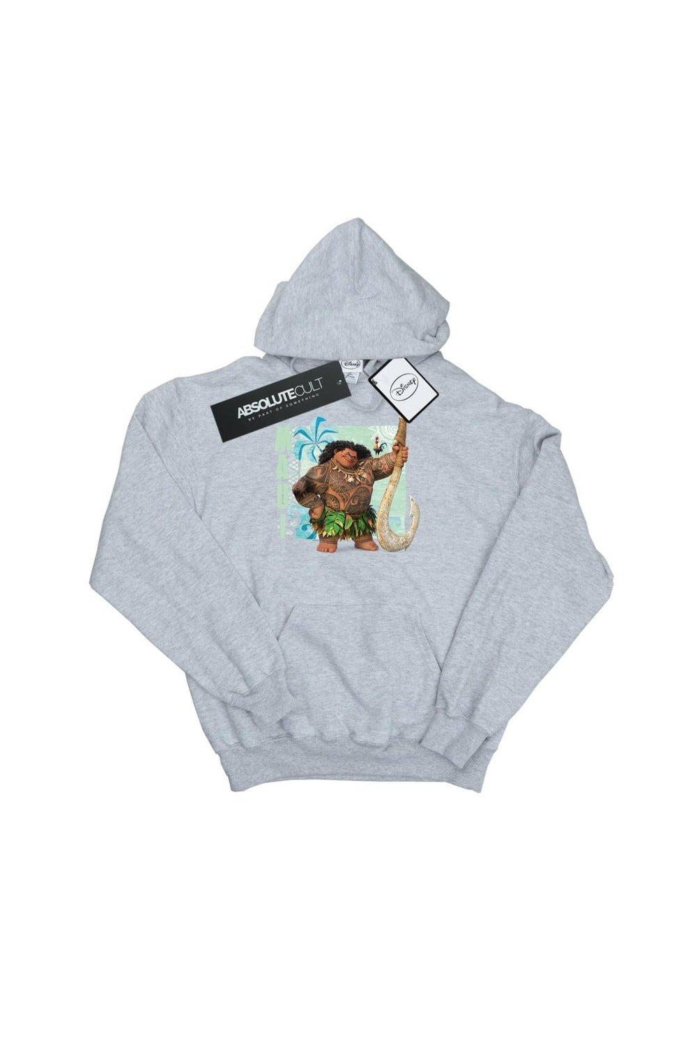 Disney Boy's Moana Maui Hoodie in Grey | Size: 7-8 Years - image 3