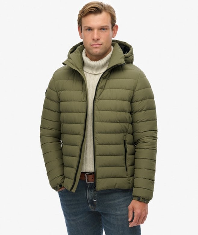 Superdry Superdry Men's Hooded Fuji Padded Jacket Green