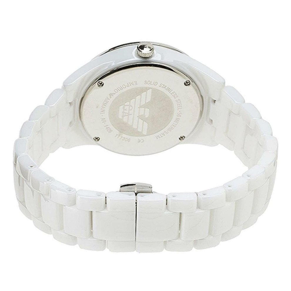 Emporio Armani AR1456 Ceramica Mother of Pearl Ladies' Chronograph Watch - image 2
