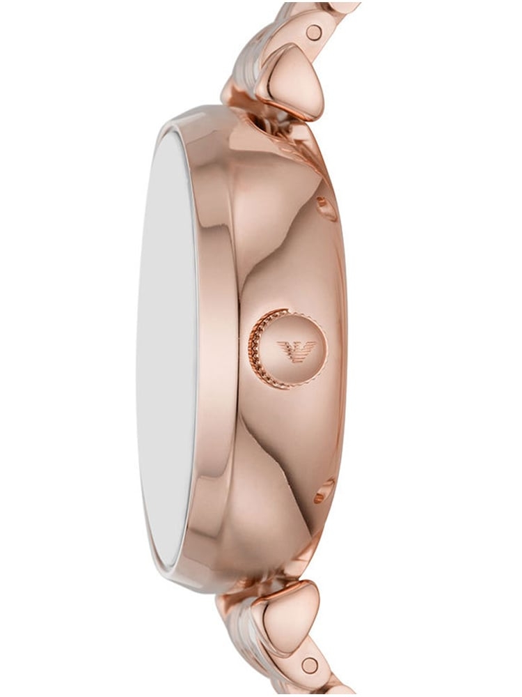 Emporio Armani Gianni T-Bar AR60043 Women's Open-Heart Automatic Watch – 34mm Navy Blue Dial Rose Gold Bracelet - image 2