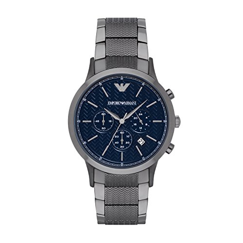 Emporio Armani Renato AR2505 Men's Chronograph Navy Blue Dial Gunmetal Watch - image 4