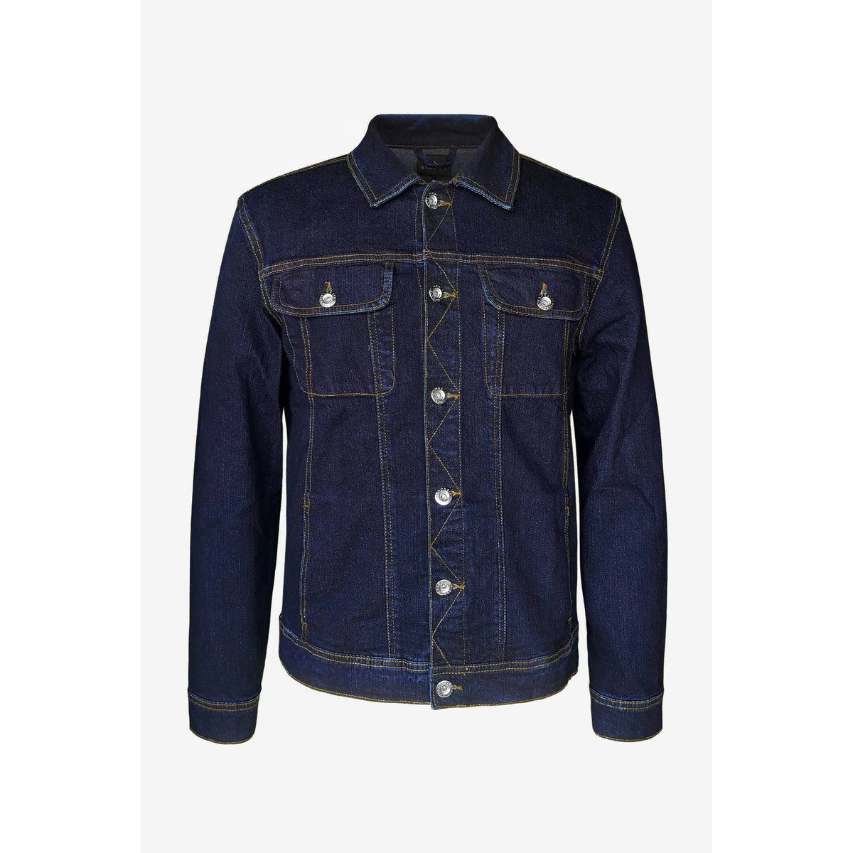 Enorsia Mens Blue Long Sleeve Raw Denim Jacket - UK S - image 2