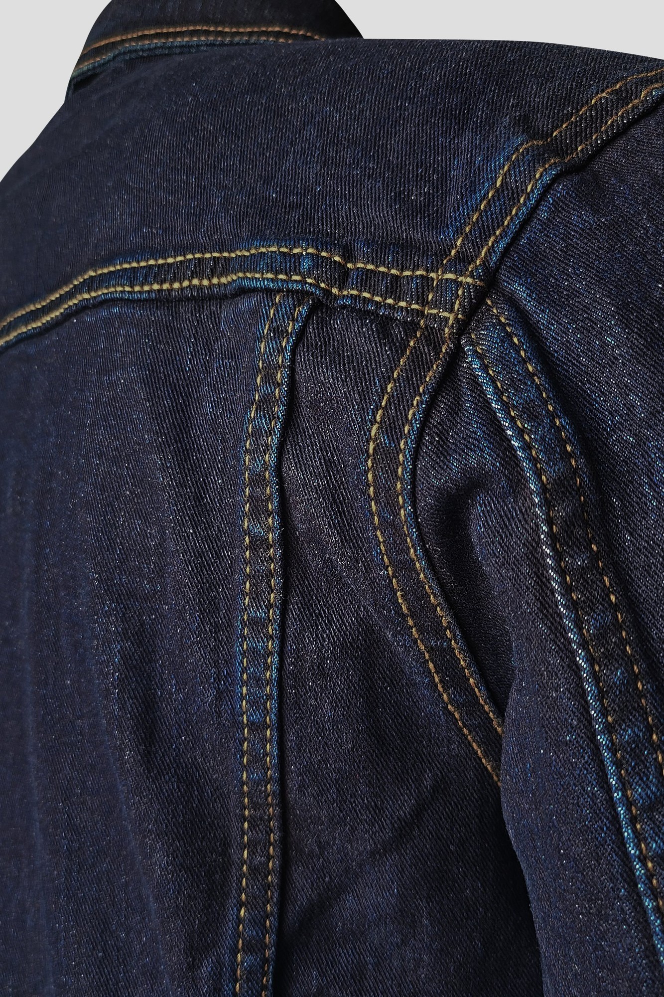 Enorsia Mens Blue Long Sleeve Raw Denim Jacket - UK XL - image 2