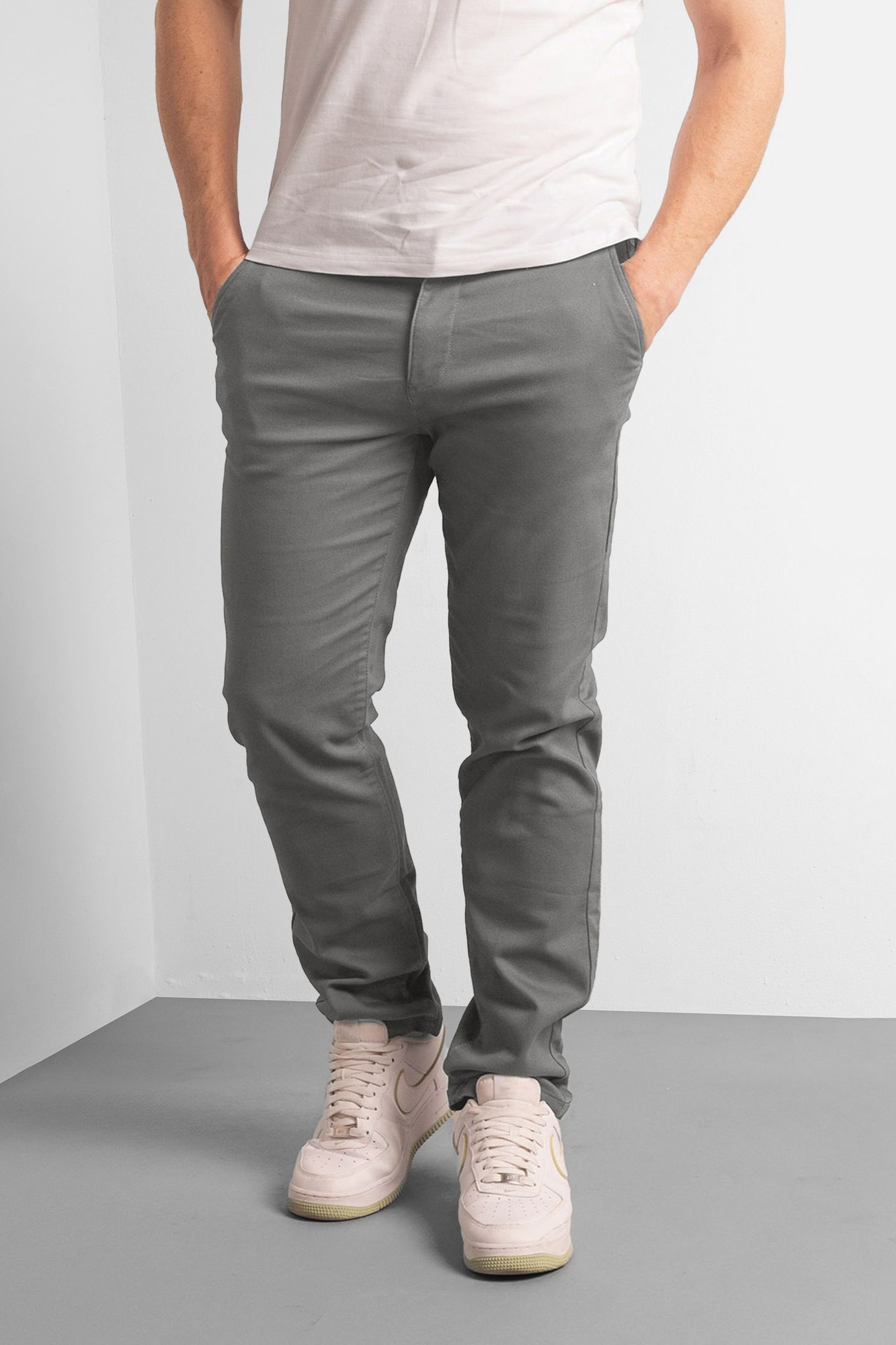 Enorsia Mens Grey Regular Fit Chino Trouser - UK 30 - image 3