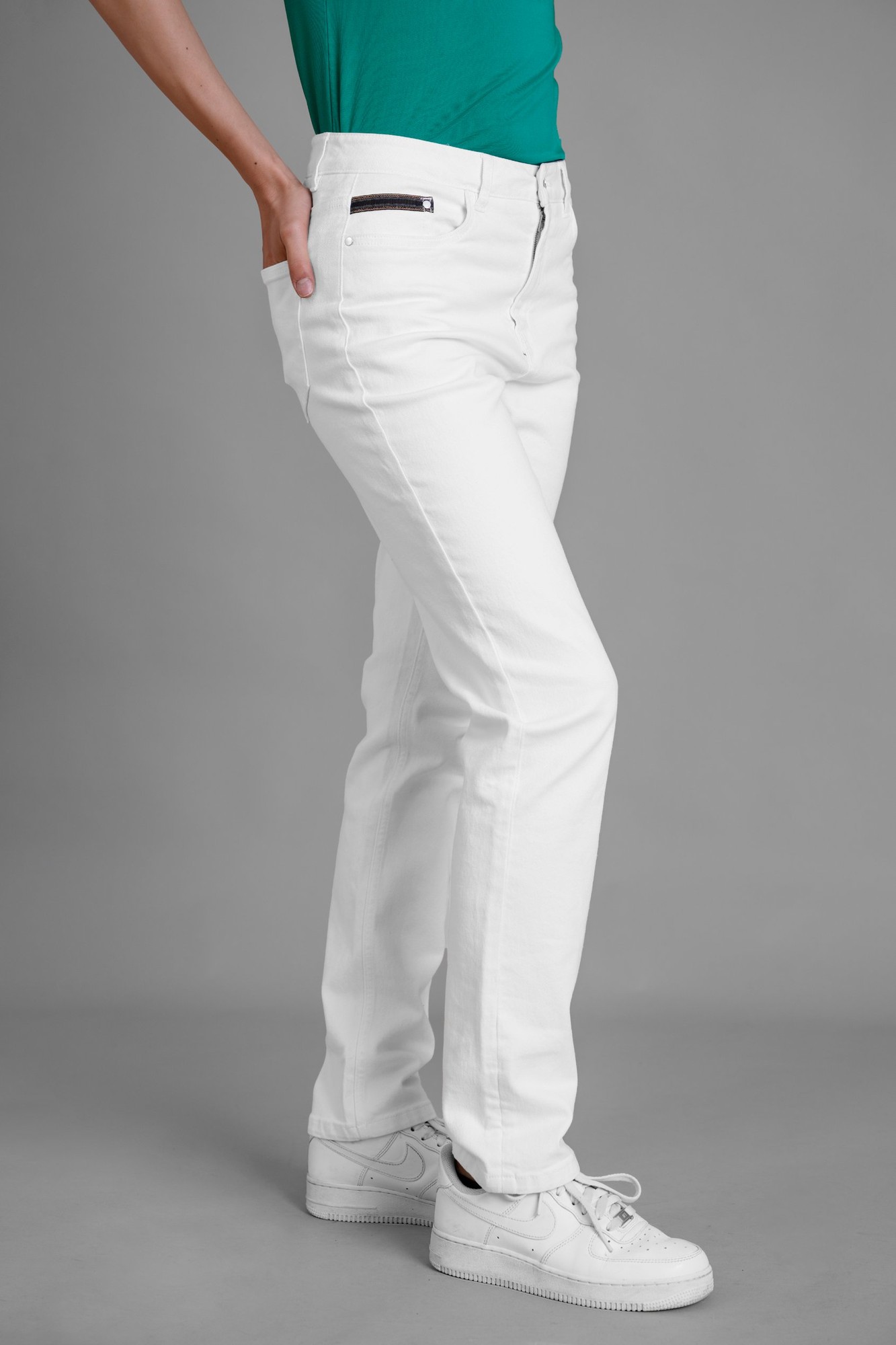 Enorsia Women's White Straight Leg Jeans - UK 18 - image 2