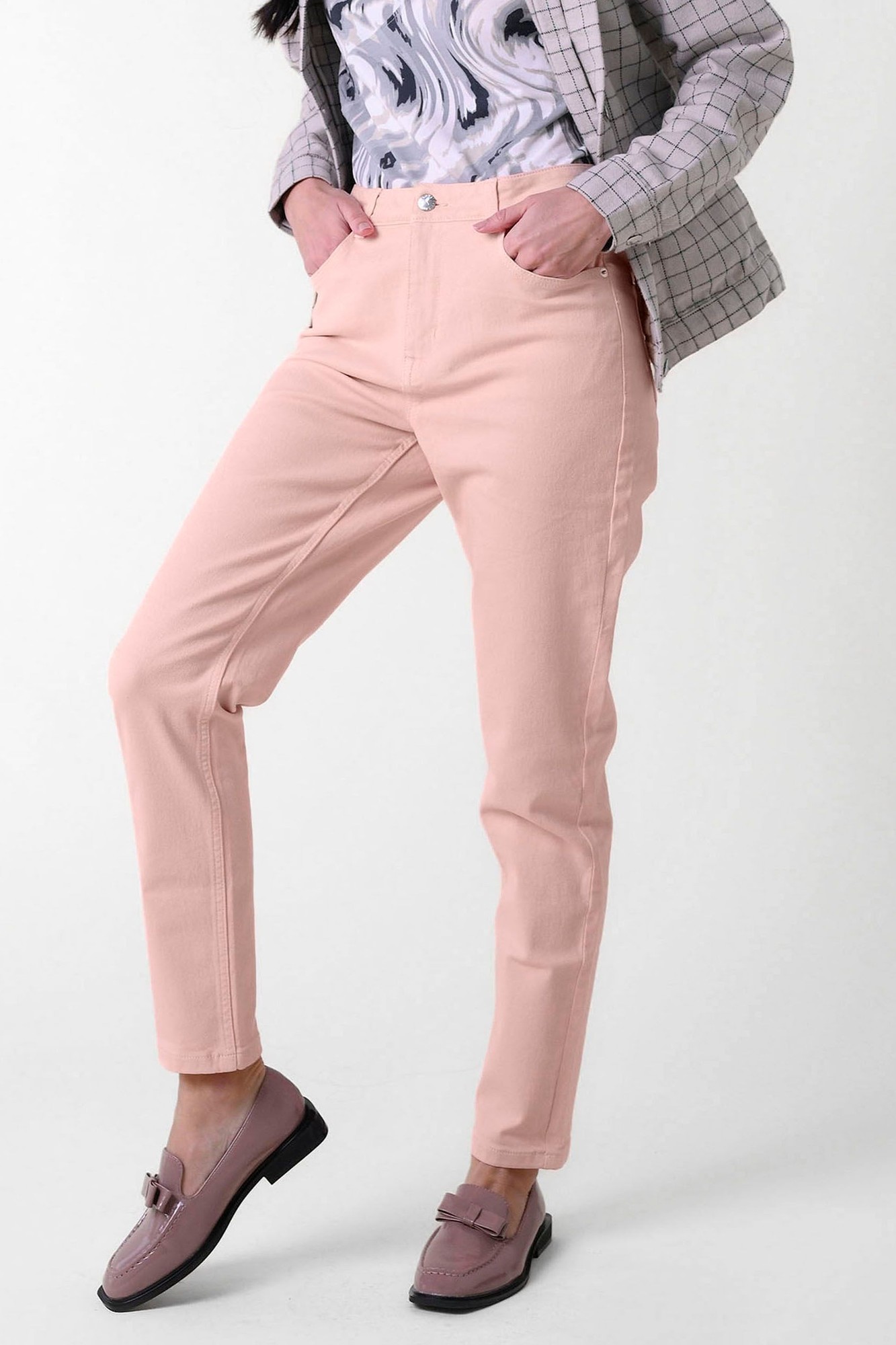 Enorsia Womens Pink Coloured Slim Fit Stretch Jeans - UK 10 - image 4
